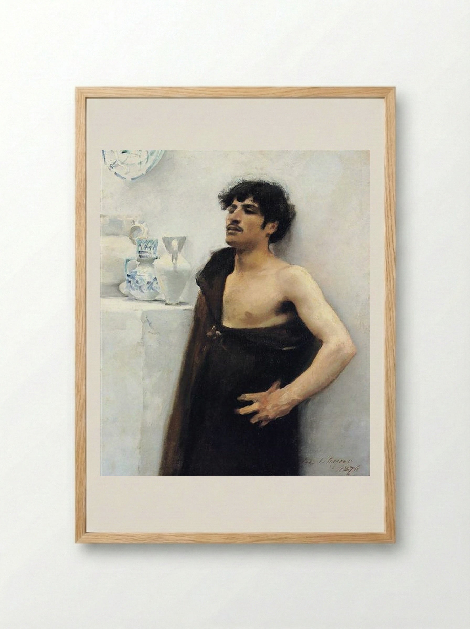 Young Man in Reverie - John Singer Sargent - Framed Print Wood