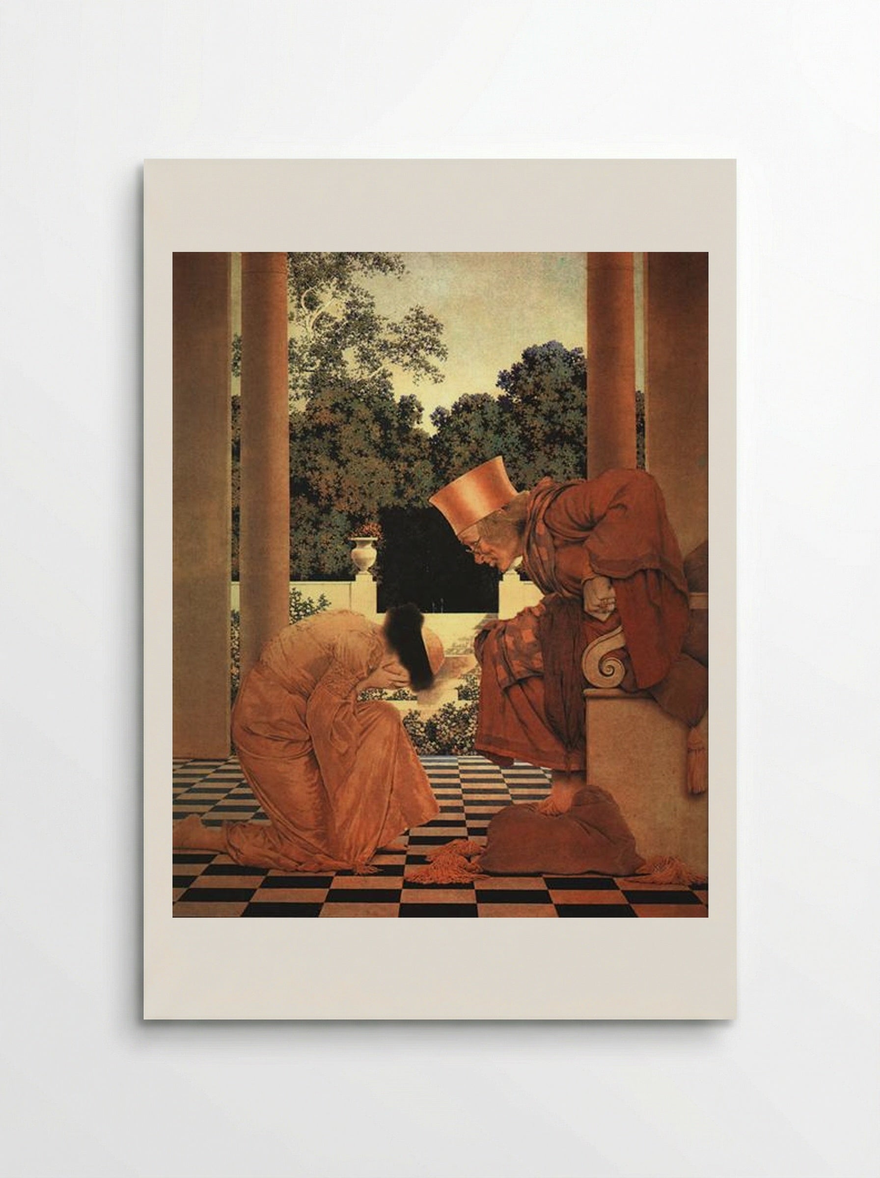 Lady Ursula Kneeling before Pompdebile (from The Knave of Hearts) - Maxfield Parrish - Poster