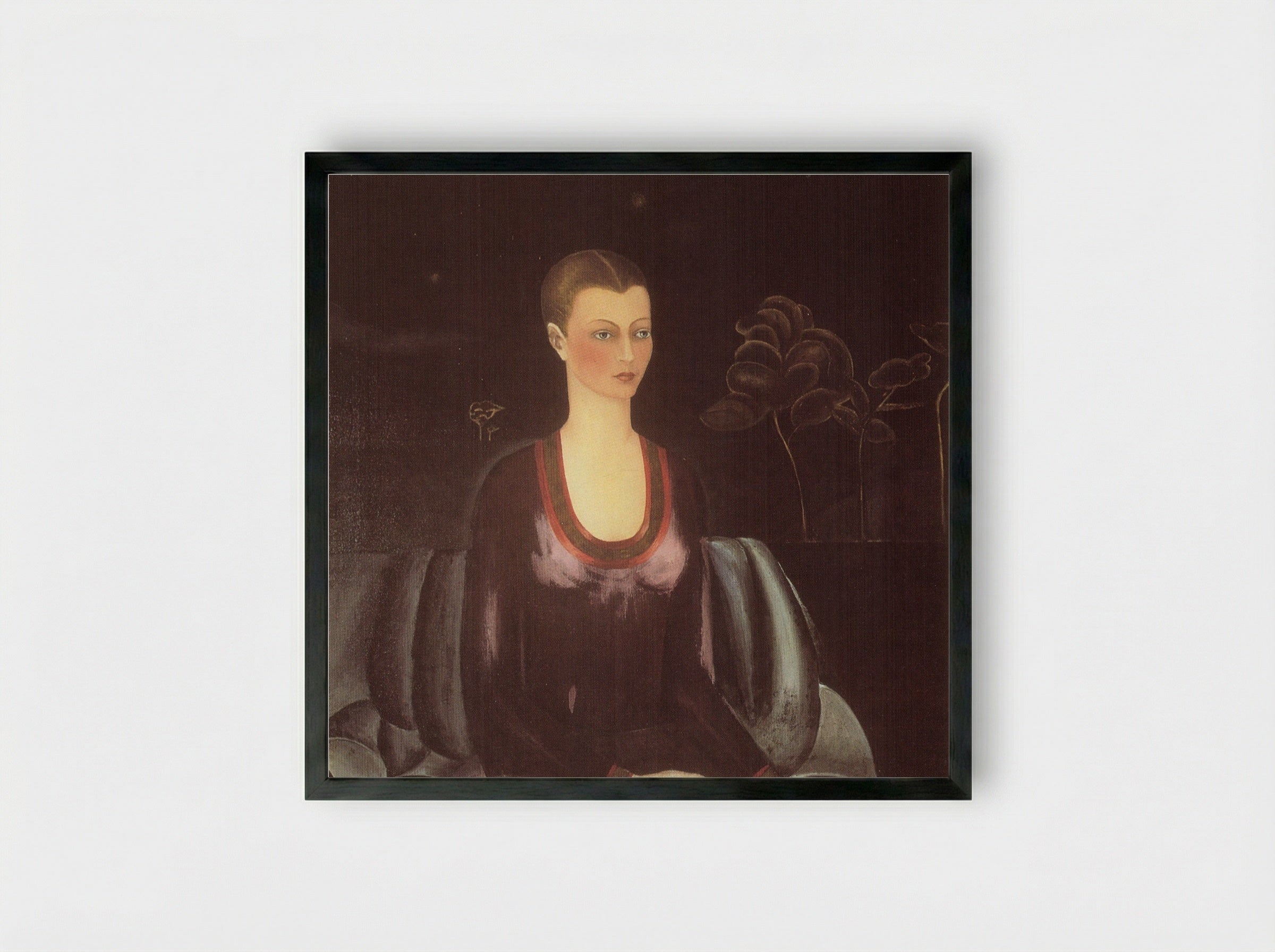 Portrait of Alicia Galant - Frida Kahlo - Framed Print Black