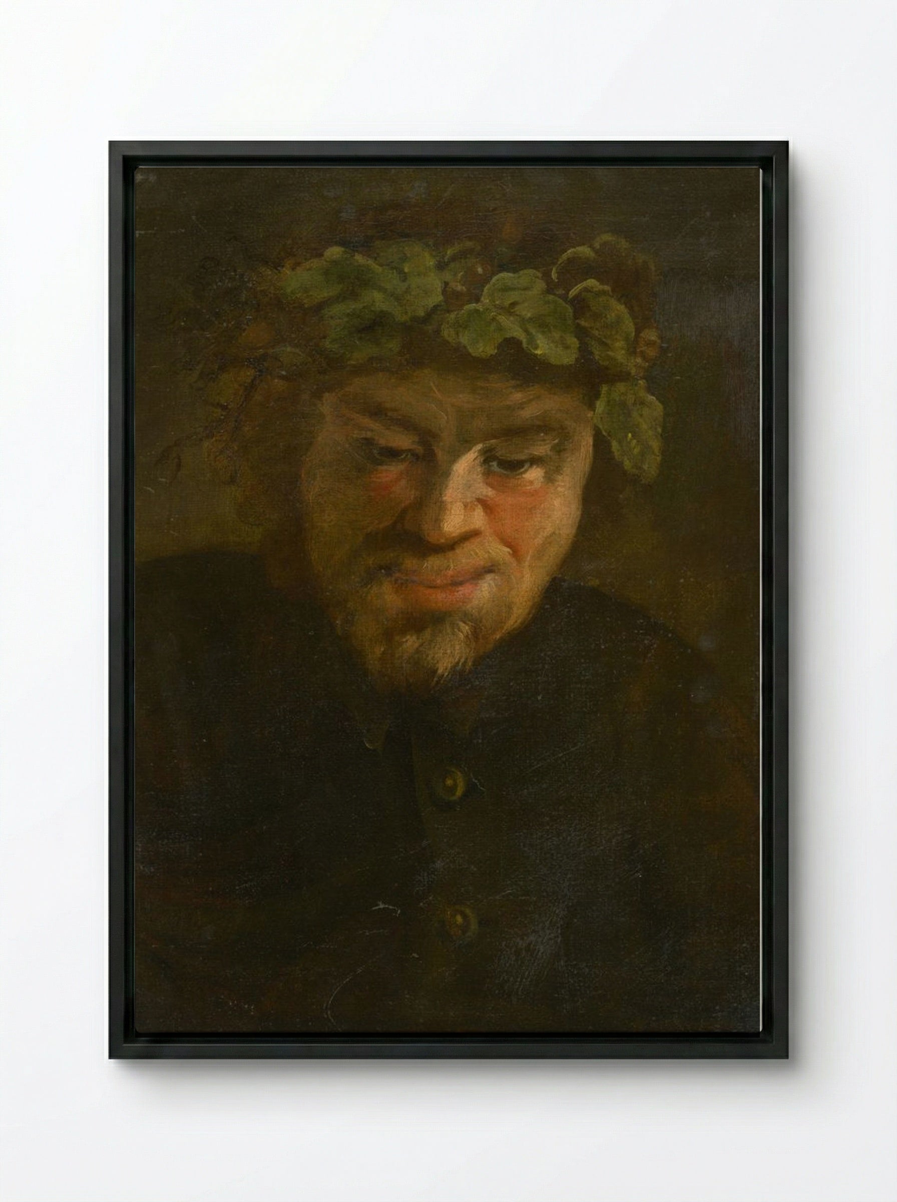 Bacchus - Peter Paul Rubens - Framed Canvas Black