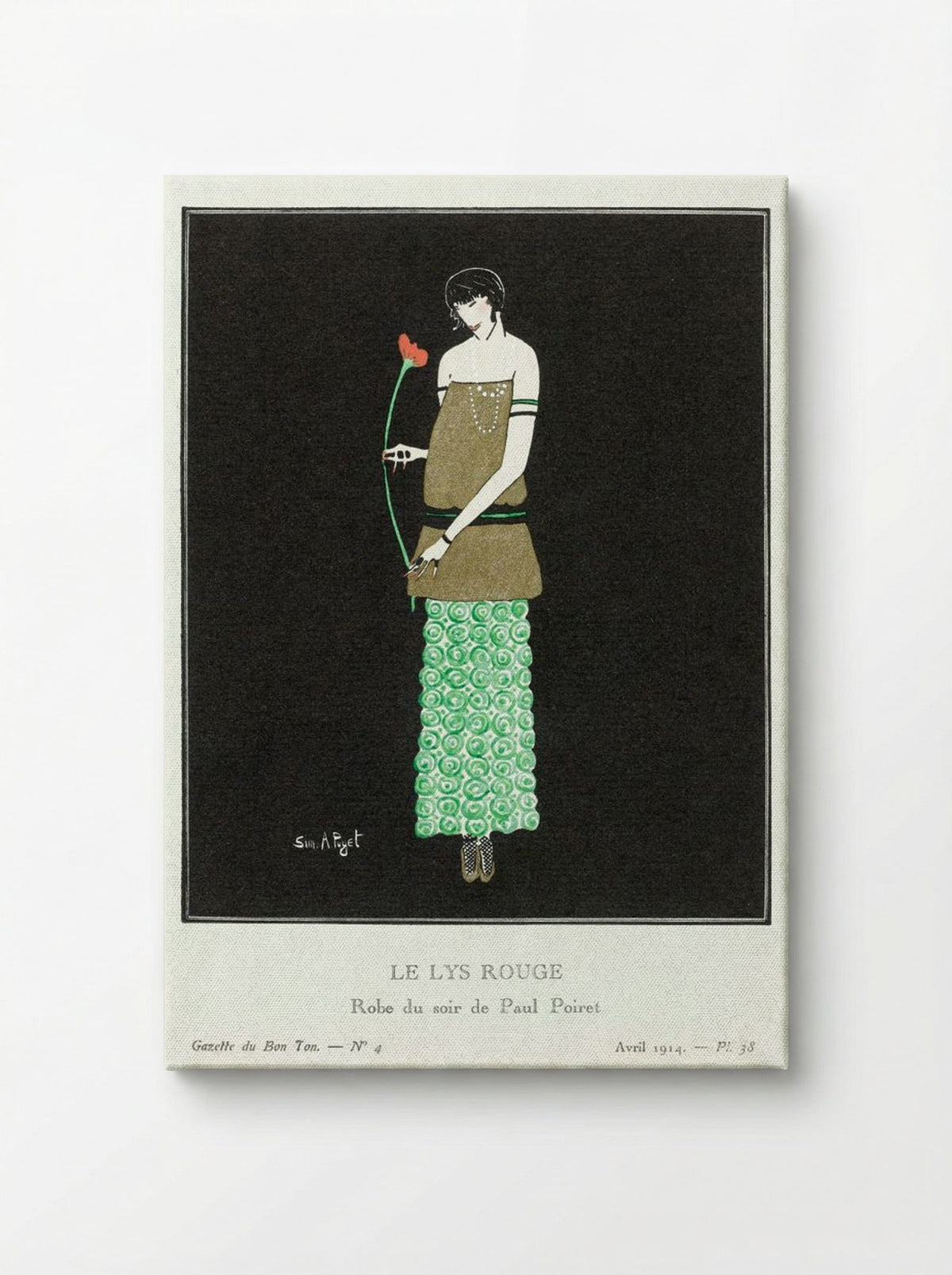 Le Lys Rouge, Robe du Soir de Paul Poiret - Simone A. Puget - Canvas