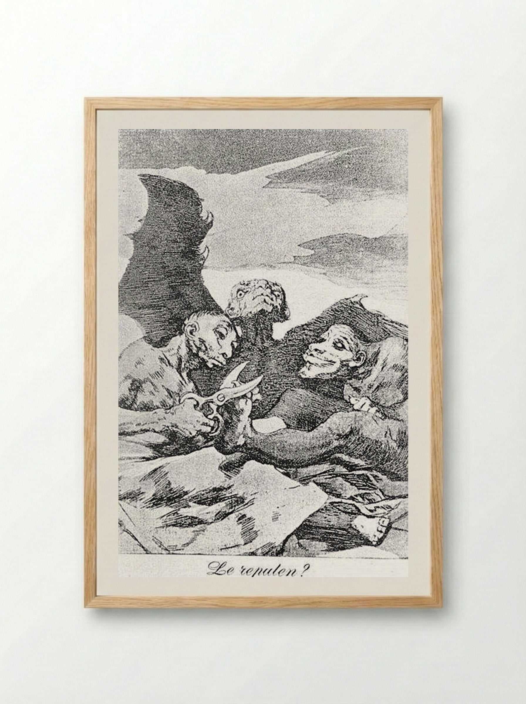 They Pare - Francisco Goya - Framed Print Wood