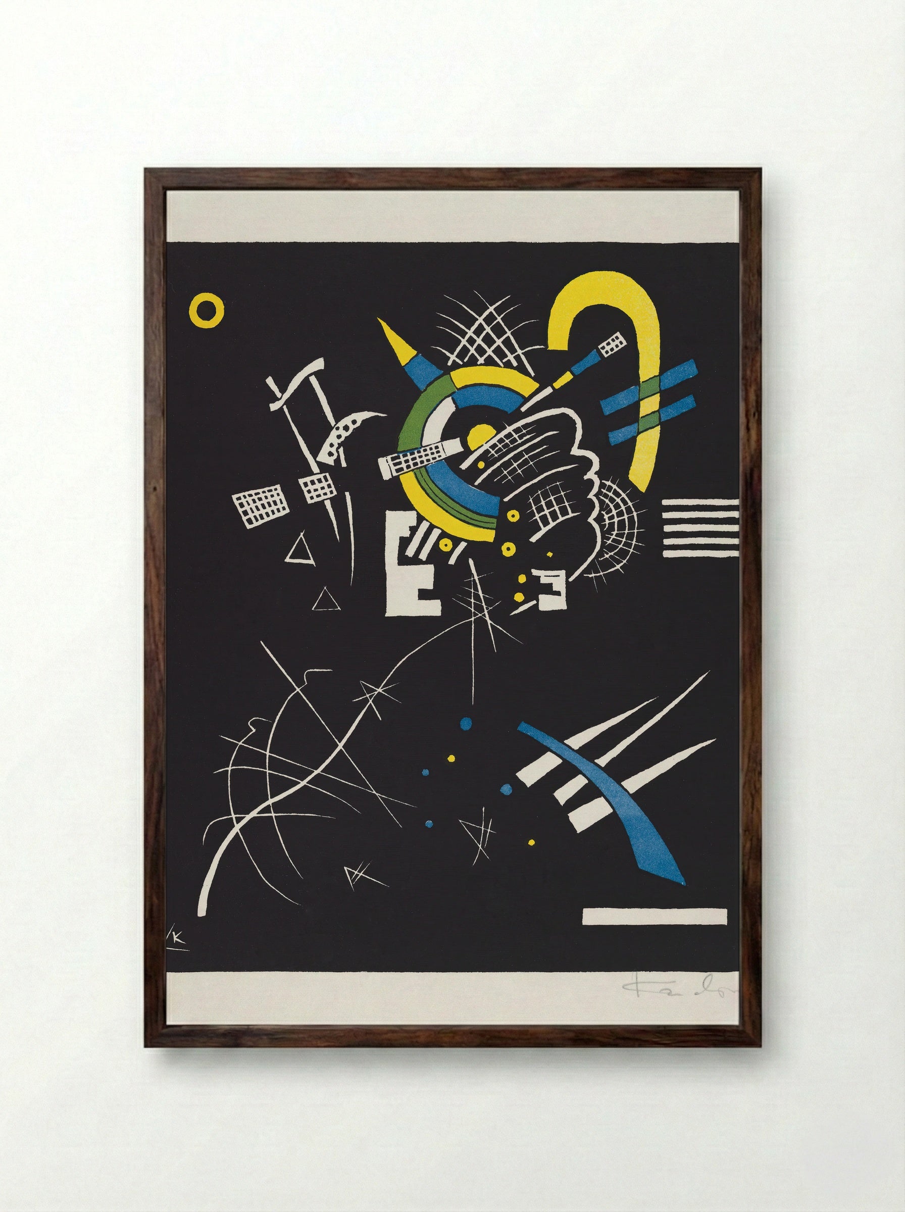 Kleine Welten VII (Small Worlds VII) - Wassily Kandinsky - Framed Print Dark Wood