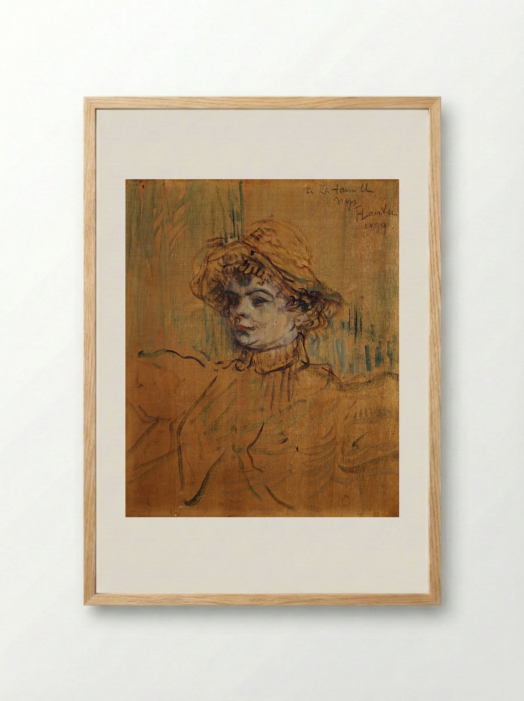Mademoiselle Nys - Henri de Toulouse-Lautrec - Framed Print Wood