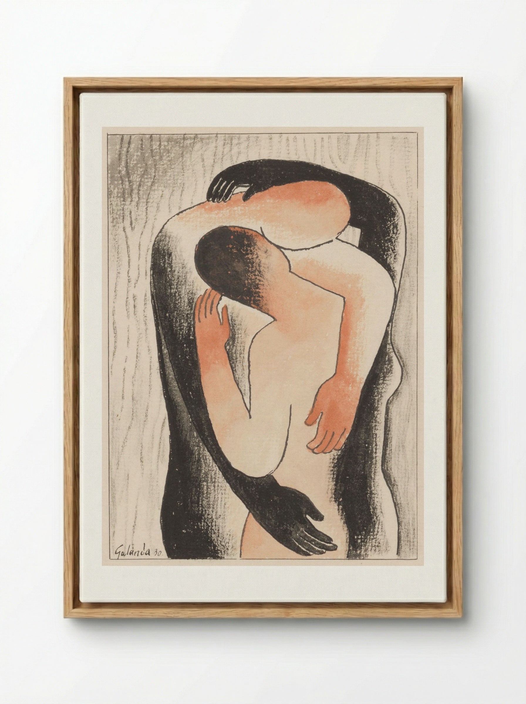 Embrace - Mikuláš Galanda - Framed Canvas Wood