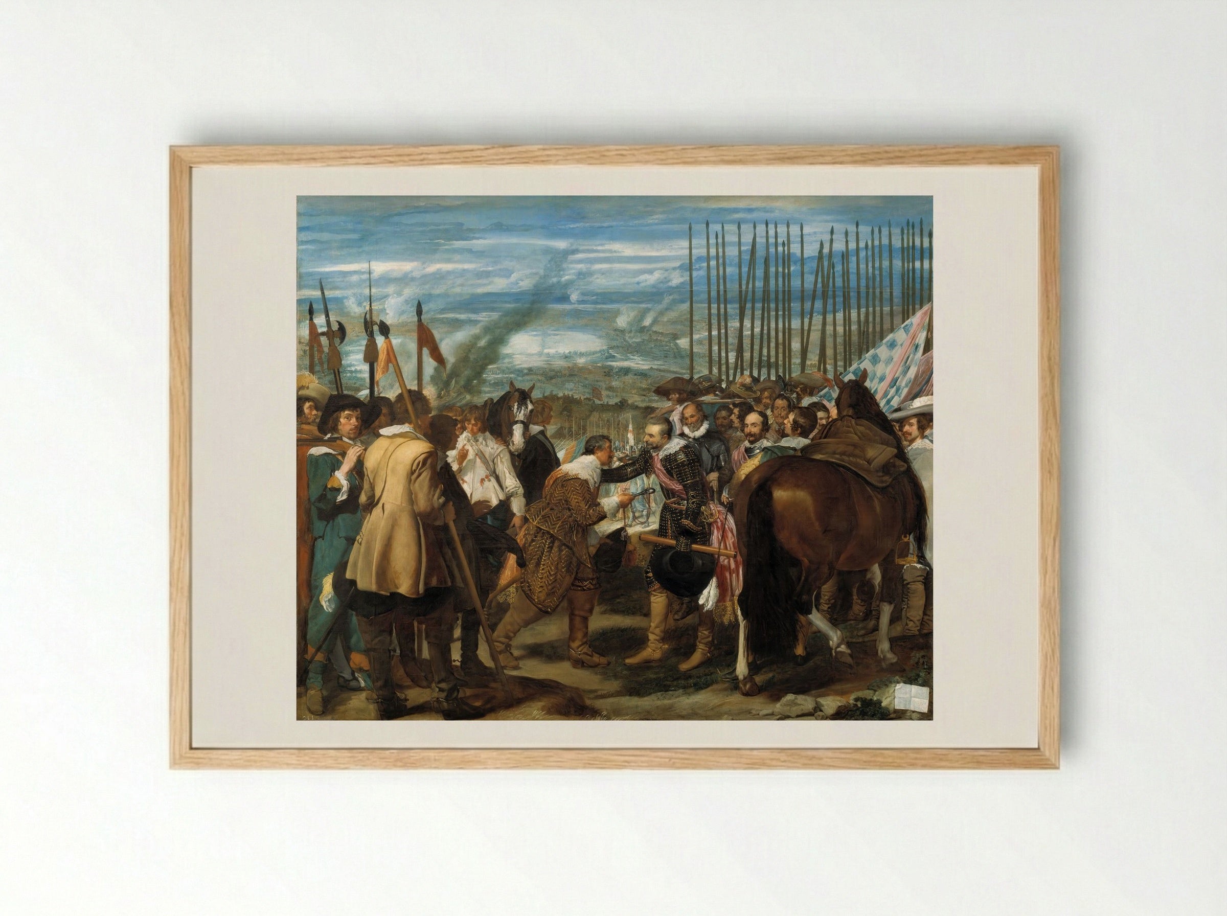 The Surrender of Breda - Diego Velázquez - Framed Print Wood