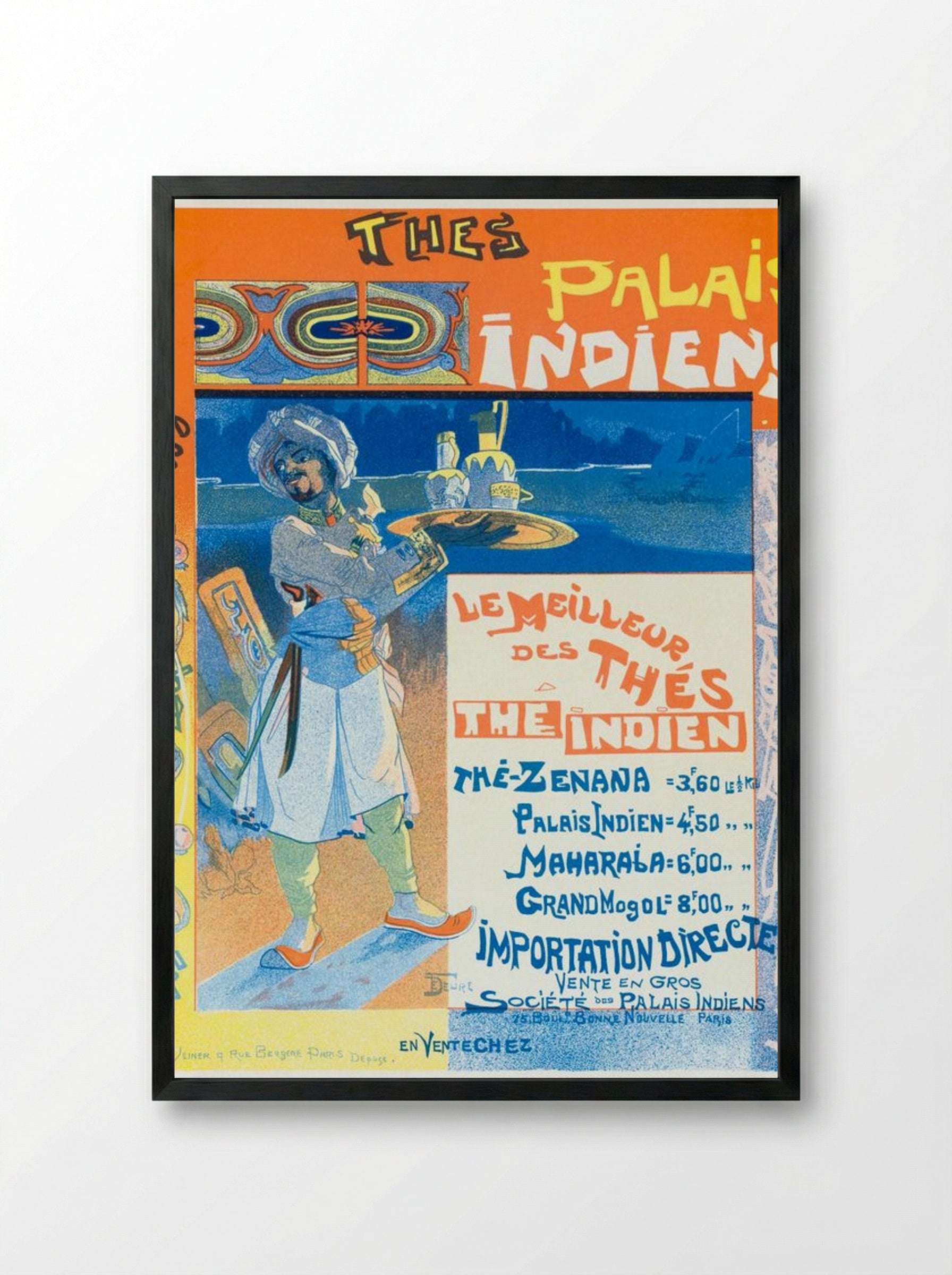 Thés du Palais Indien - Georges de Feure - Framed Print Black