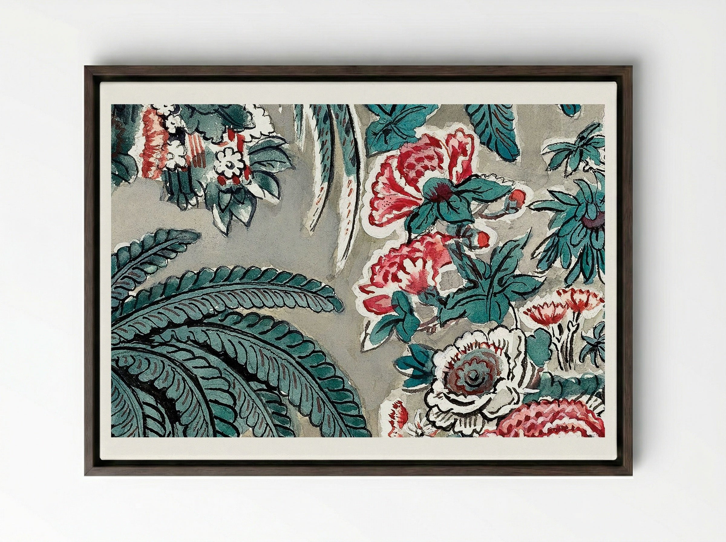 Chintz - George Loughridge - Framed Canvas Dark Wood