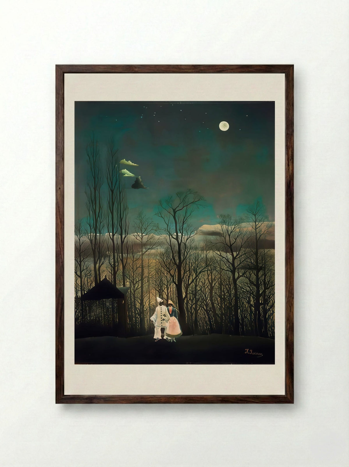 Carnival Evening by Henri Rousseau – Surreal Forest Landscape Art Print - Framed Print Dark Wood
