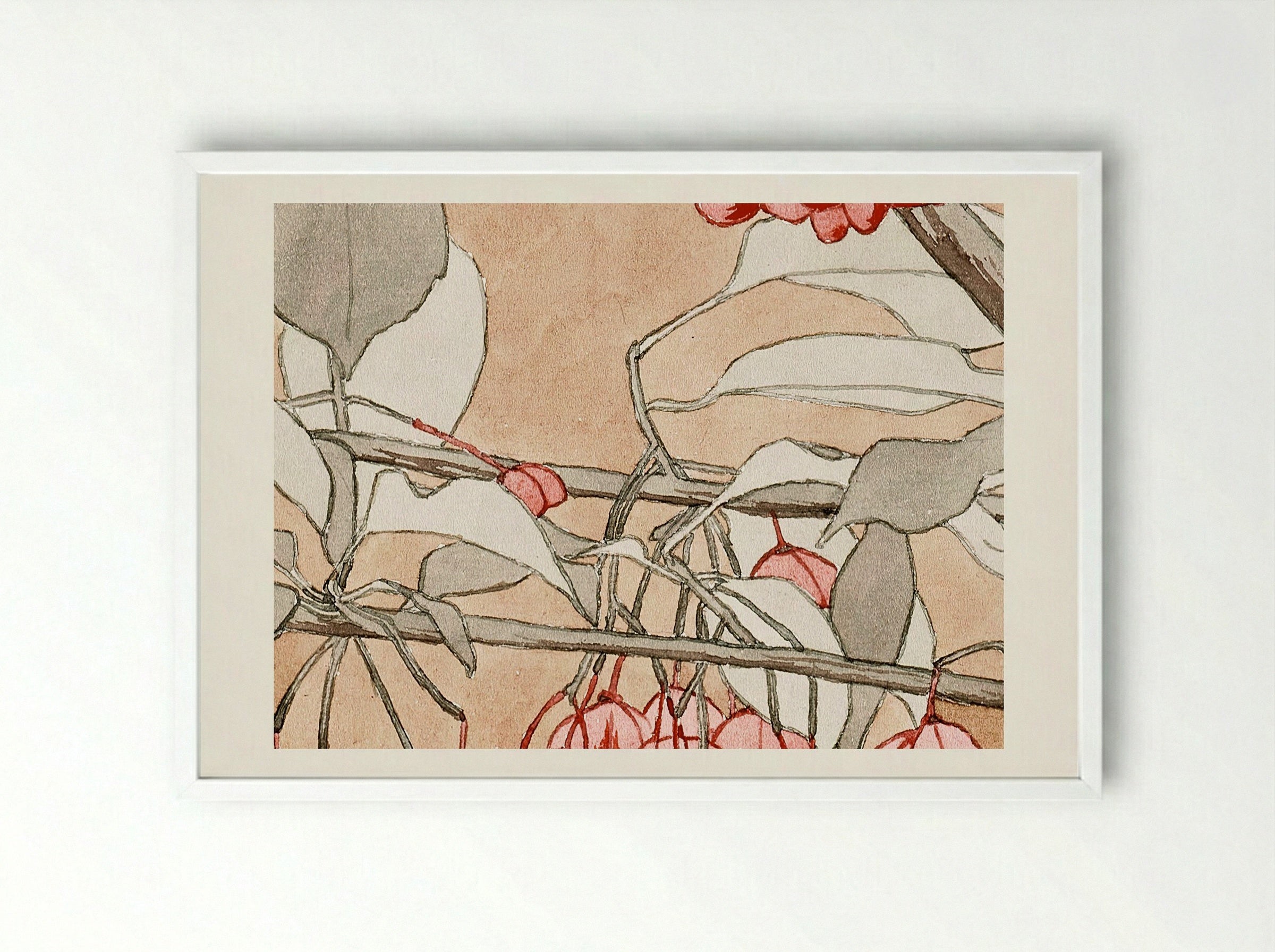 Burning Bush - Hannah Borger Overbeck - Framed Print White