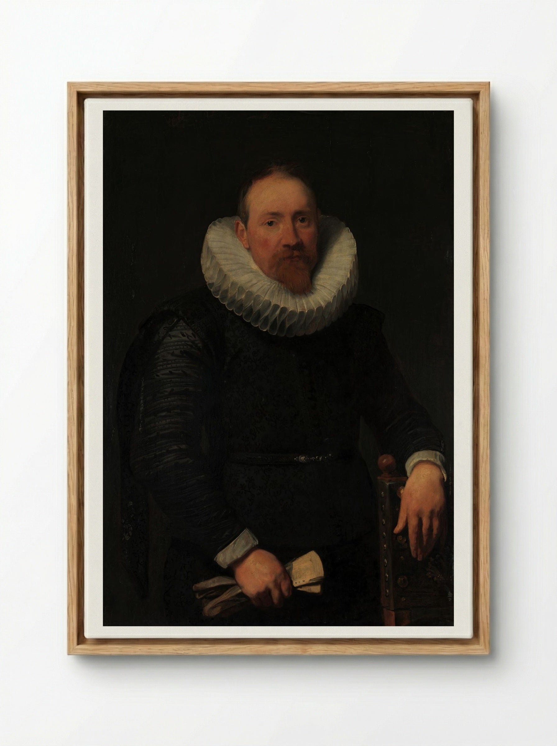 Portrait of a Man - Anthony van Dyck - Framed Canvas Wood