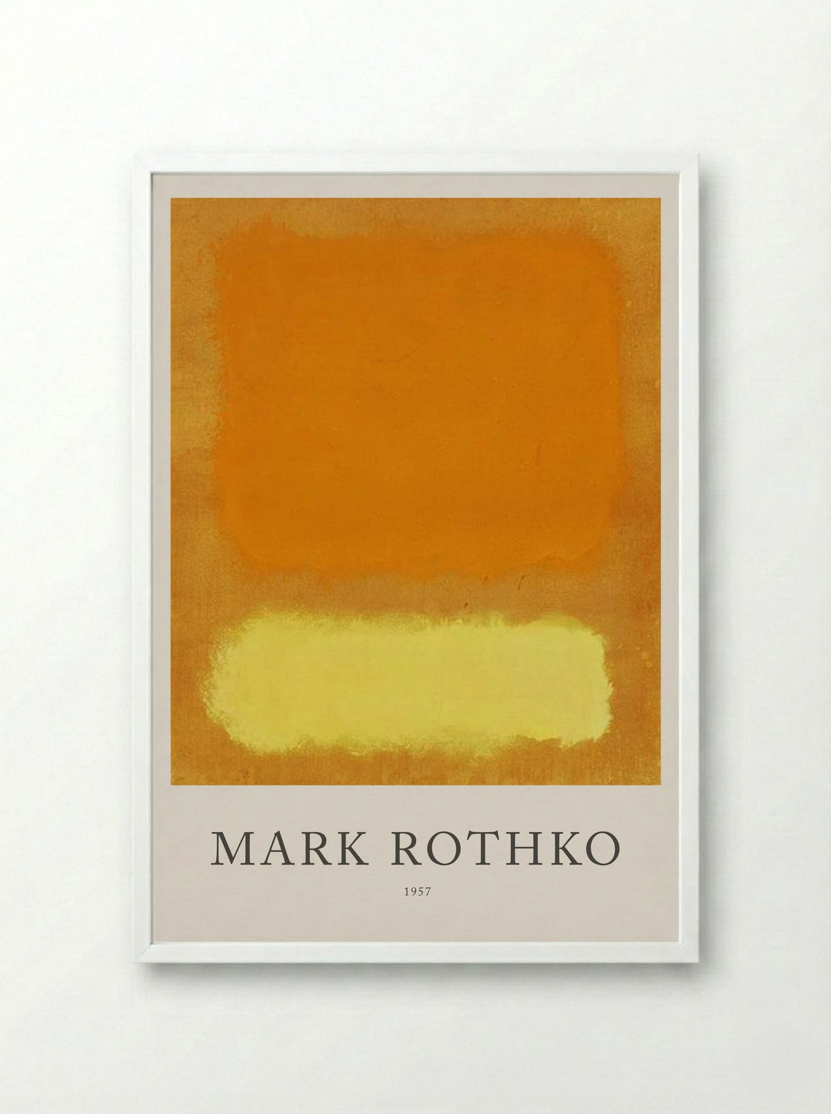 Untitled (Orange and Yellow) - Mark Rothko - Framed Print White