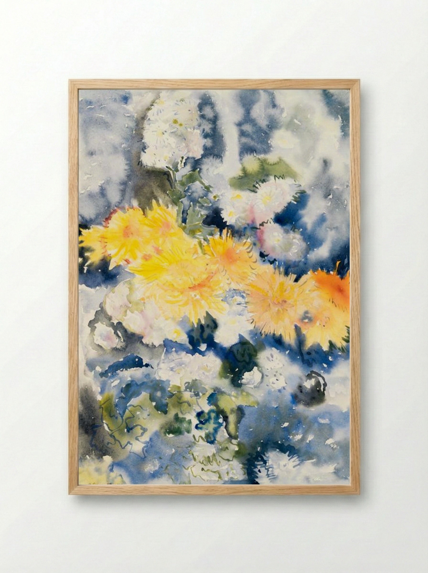 Yellow and Blue - Charles Demuth - Framed Print Wood