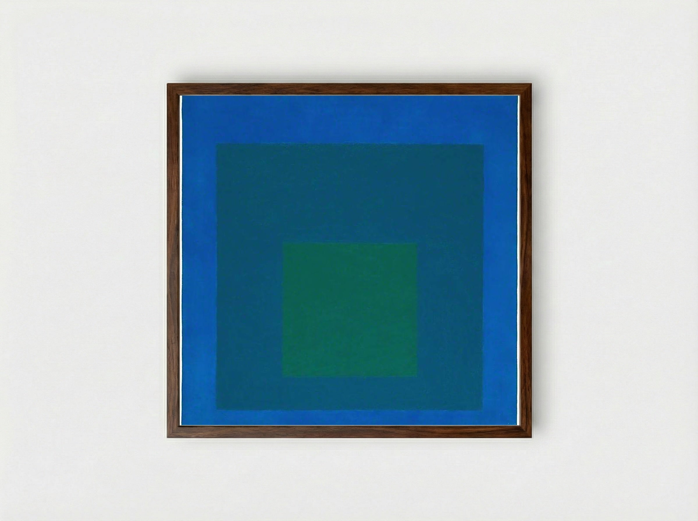 Study for Homage to the Square: Beaming - Josef Albers - Framed Print Dark Wood