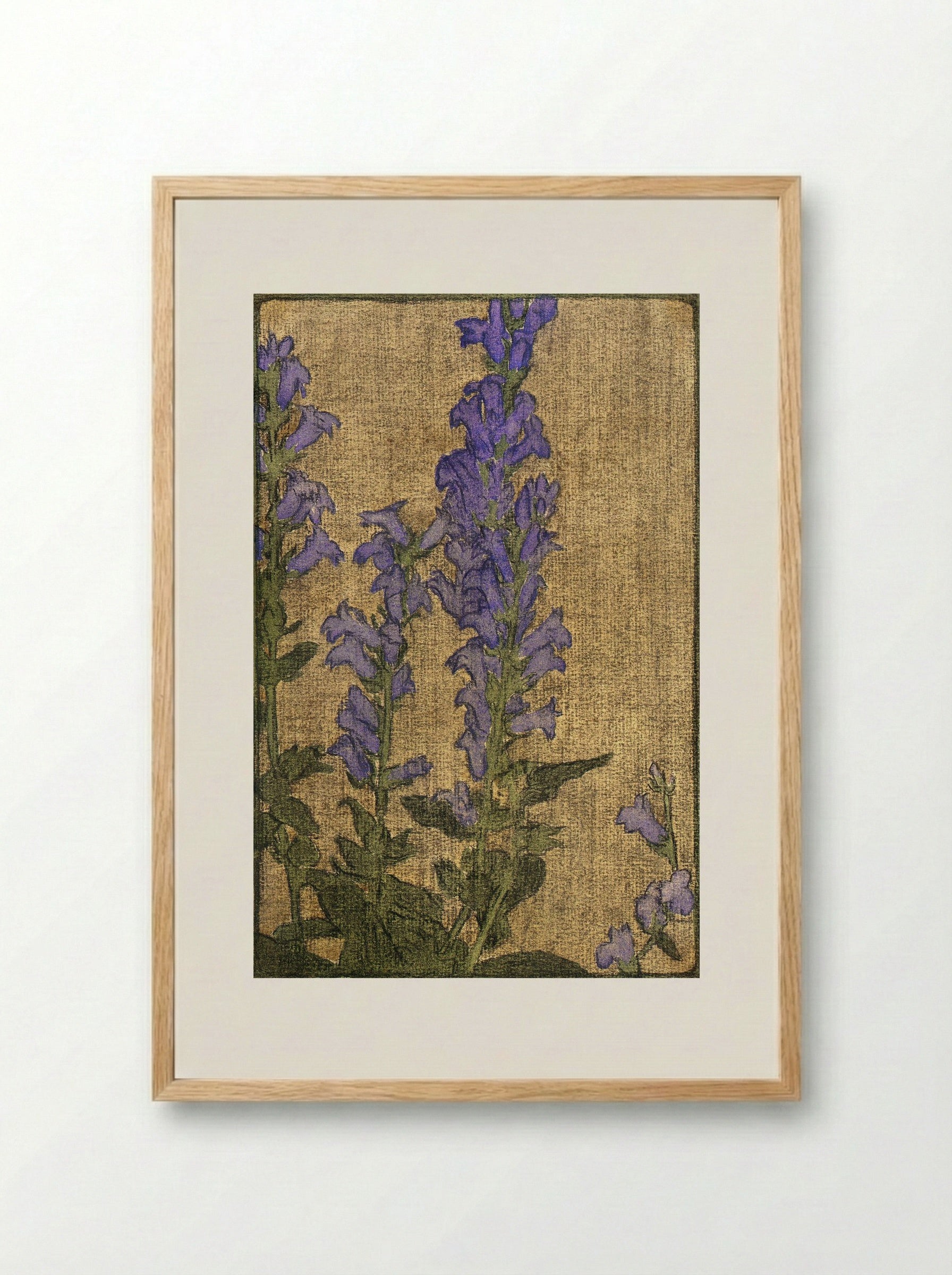 Delphinium - Hannah Borger Overbeck - Framed Print Wood