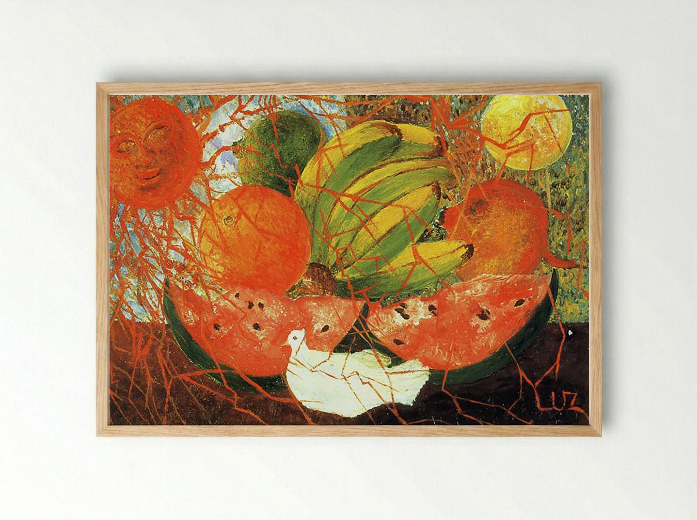Fruit of Life - Frida Kahlo - Framed Print Wood