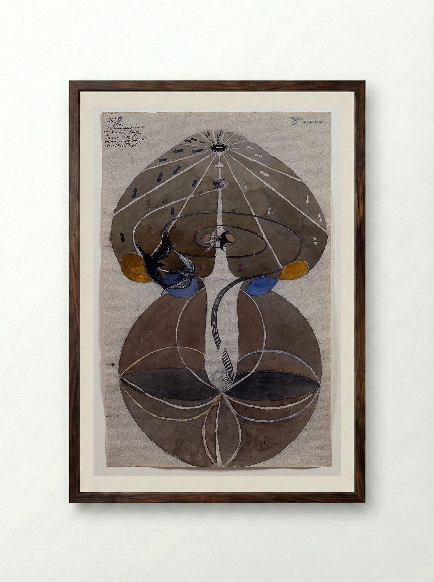 Tree of Knowledge No. 2 - Hilma af Klint - Framed Print Dark Wood