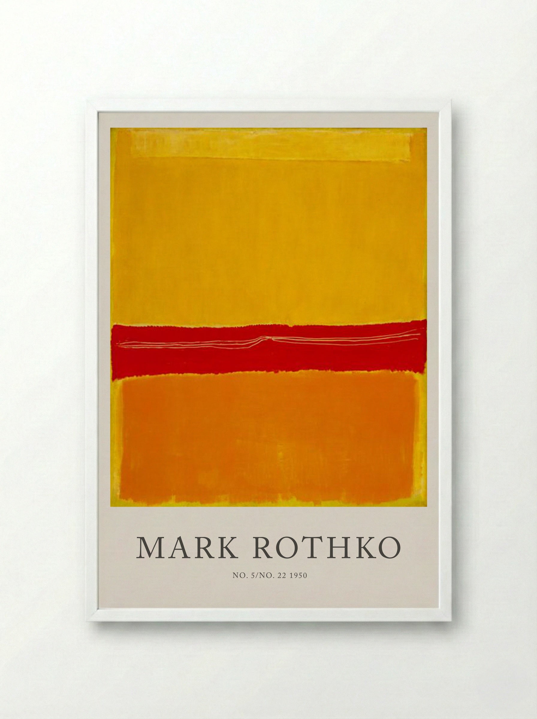 No. 5/No. 22 - Mark Rothko - Framed Print White