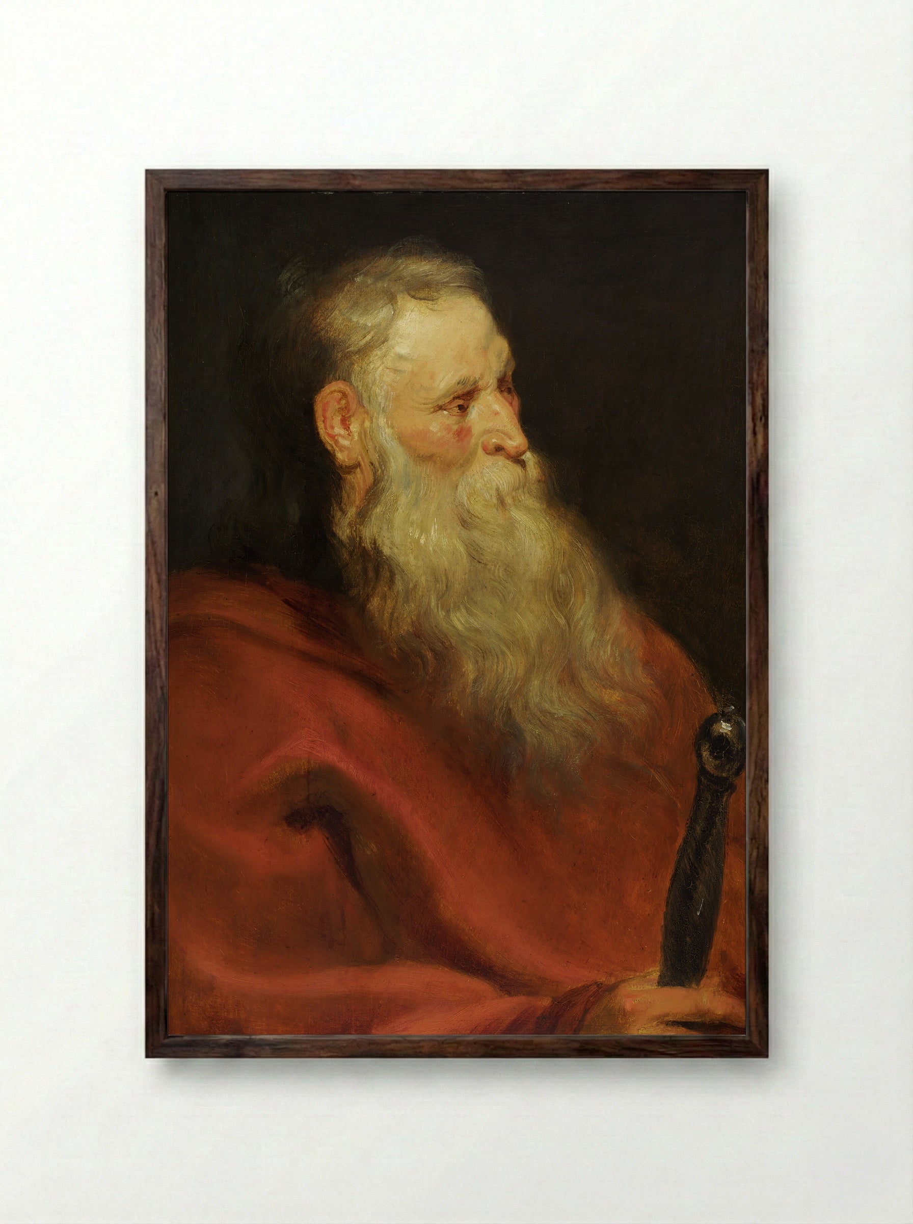 Saint Paul - Peter Paul Rubens - Framed Print Dark Wood