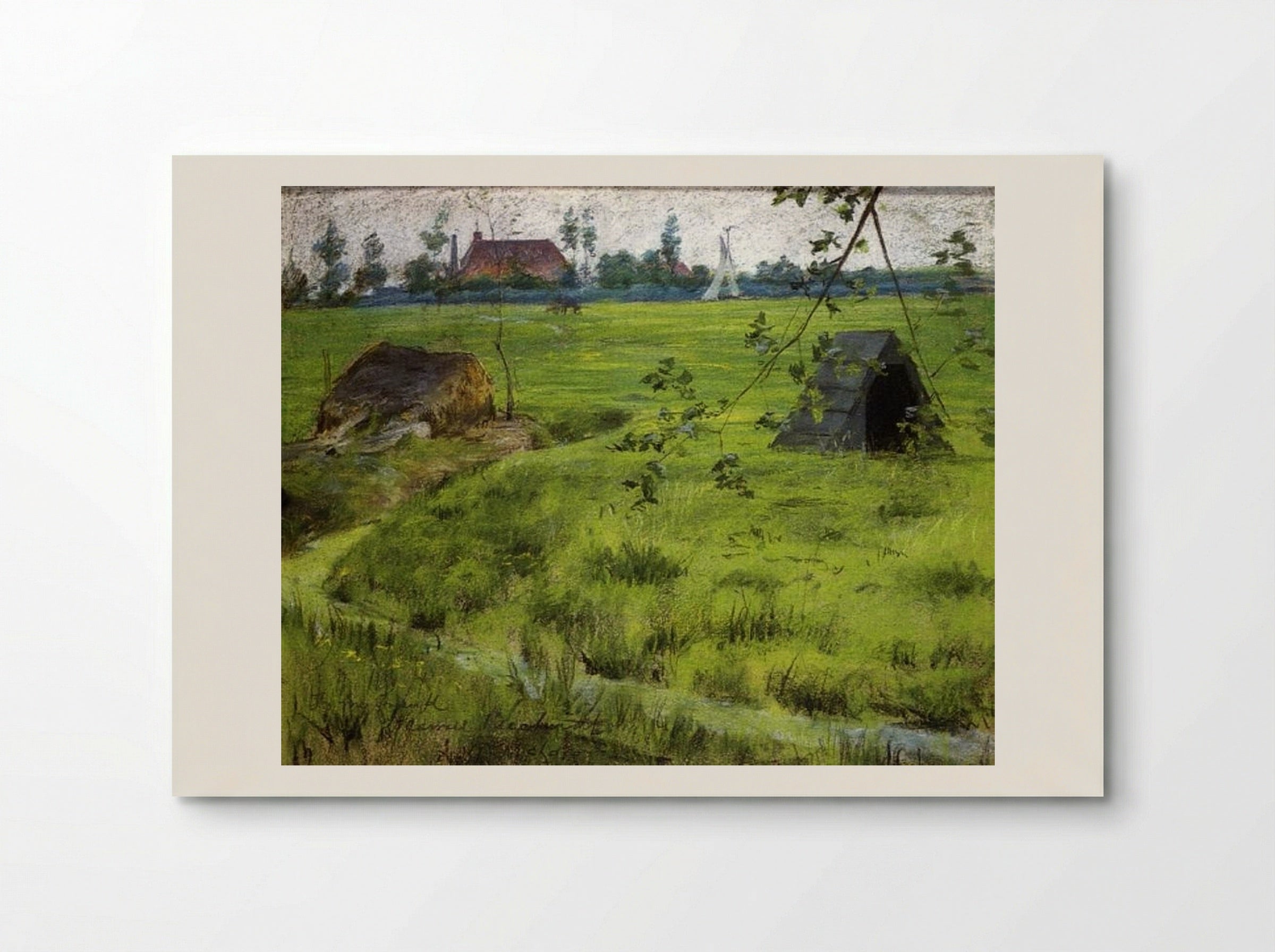 A Bit of Holland Meadows (aka A Bit of Green in Holland) - William Merritt Chase - Poster