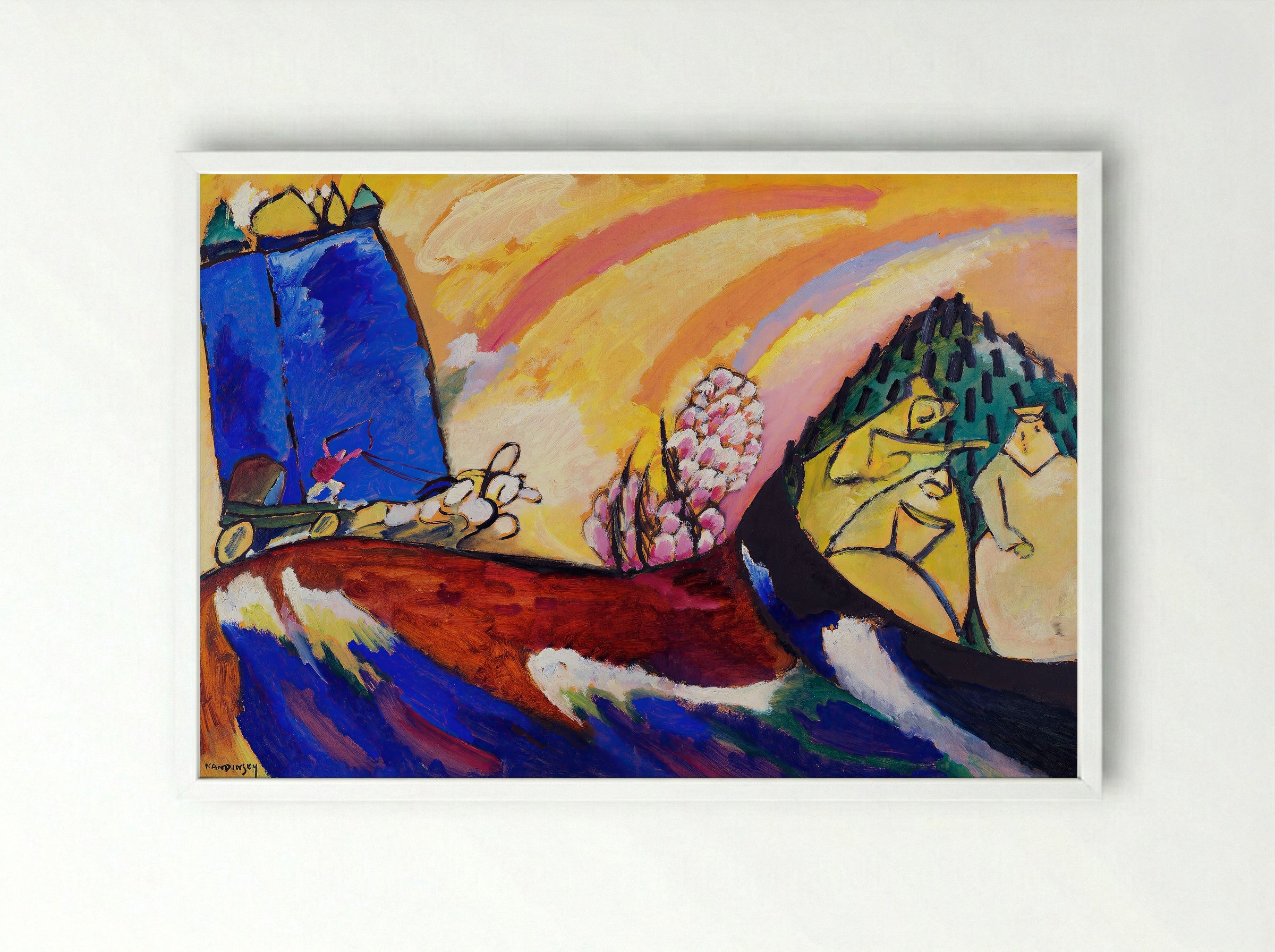Painting with Troika - Wassily Kandinsky - Framed Print White