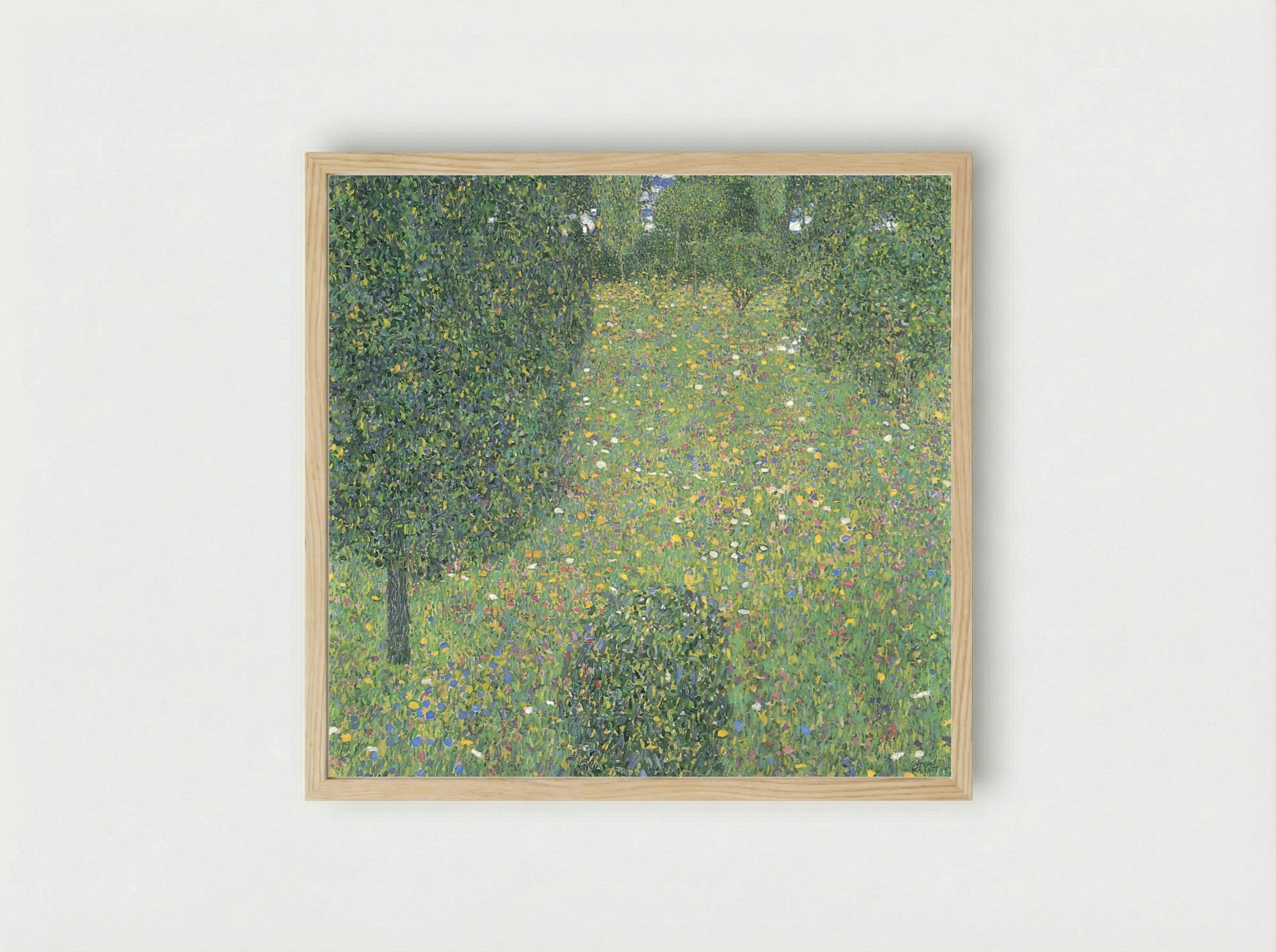 Landscape Garden (Meadow in Flower) - Gustav Klimt - Framed Print Wood