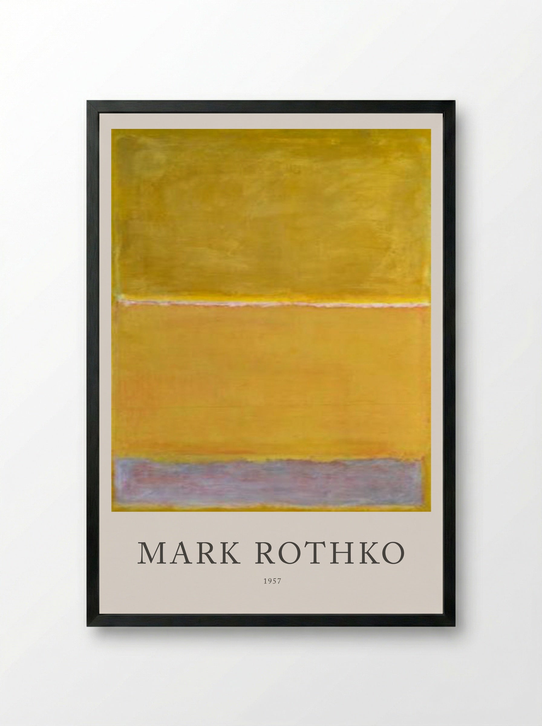 Untitled (Yellow, Pink, and Lavender) - Mark Rothko - Framed Print Black