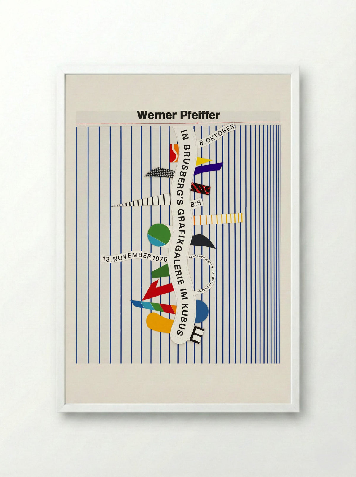 Exhibition in Brusberg's Grafikgalerie im Kubus - Werner Pfeiffer - Framed Print White