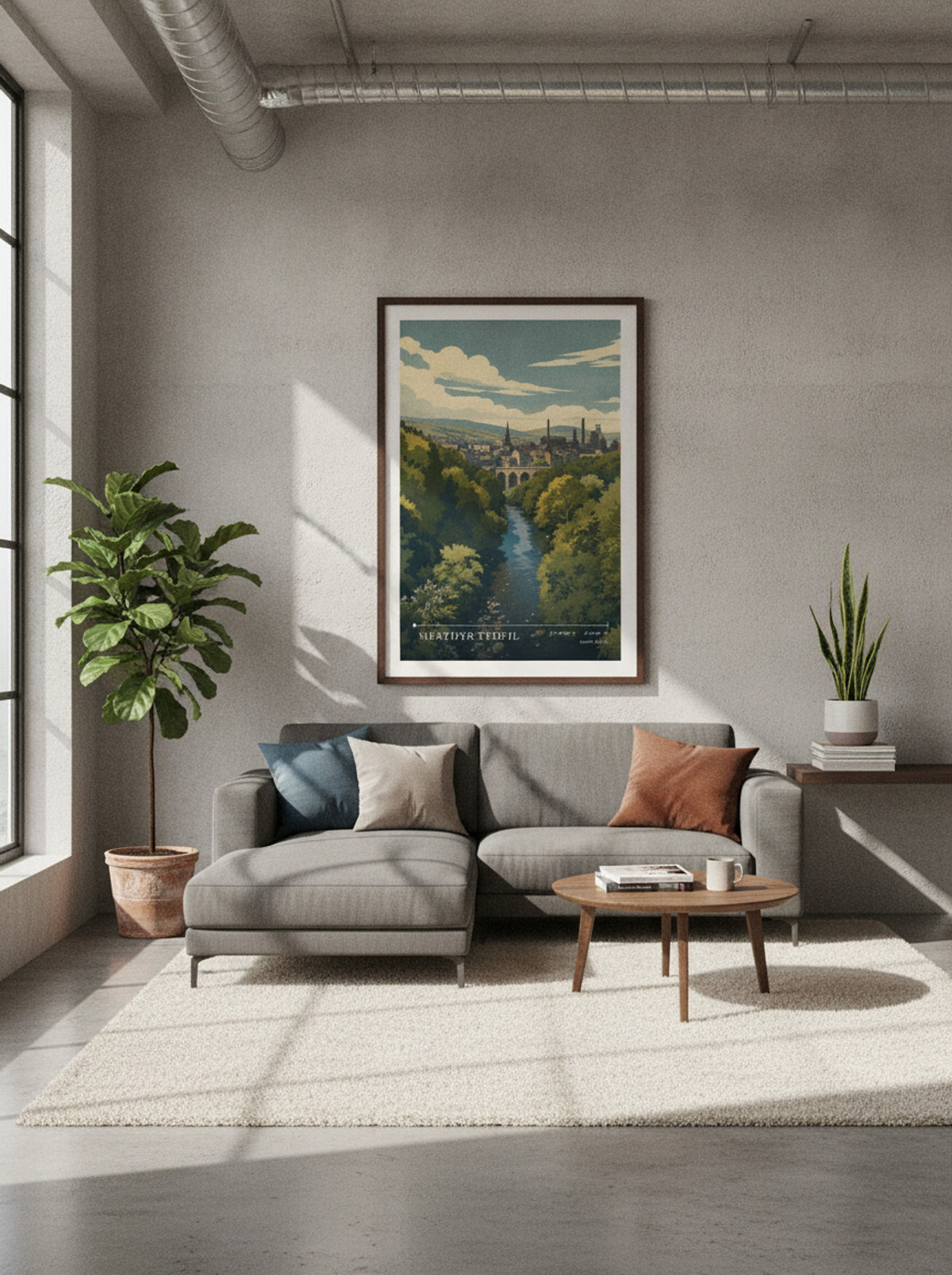 Merthyr Tydfil South Wales Wales Travel Poster - Lifestyle