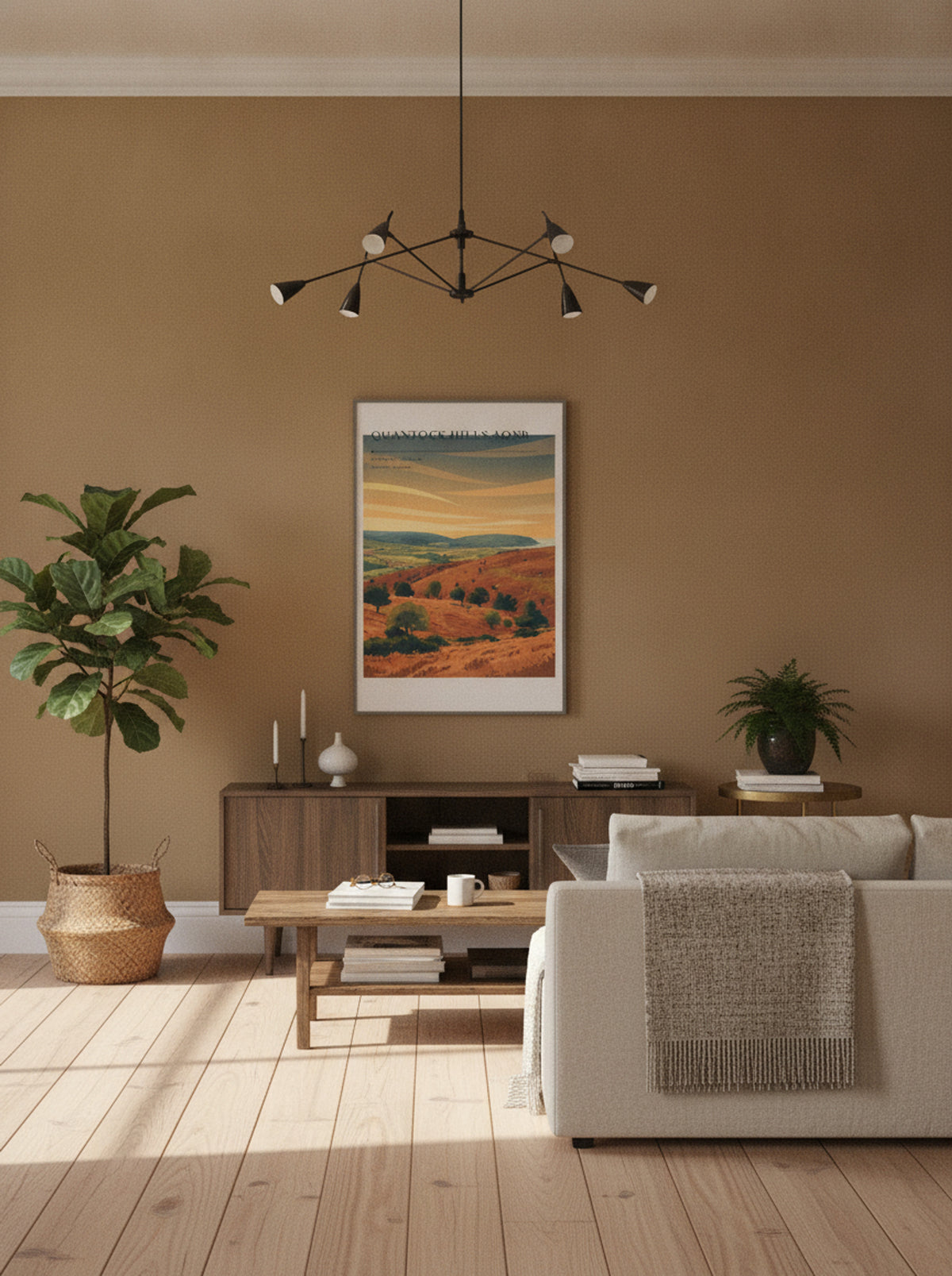 Quantock Hills AONB Somerset England Travel Poster - Lifestyle