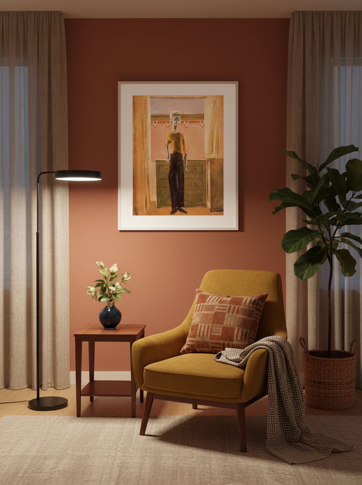 Untitled (Standing Figure in Interior) - Fine Art Print - Lifestyle