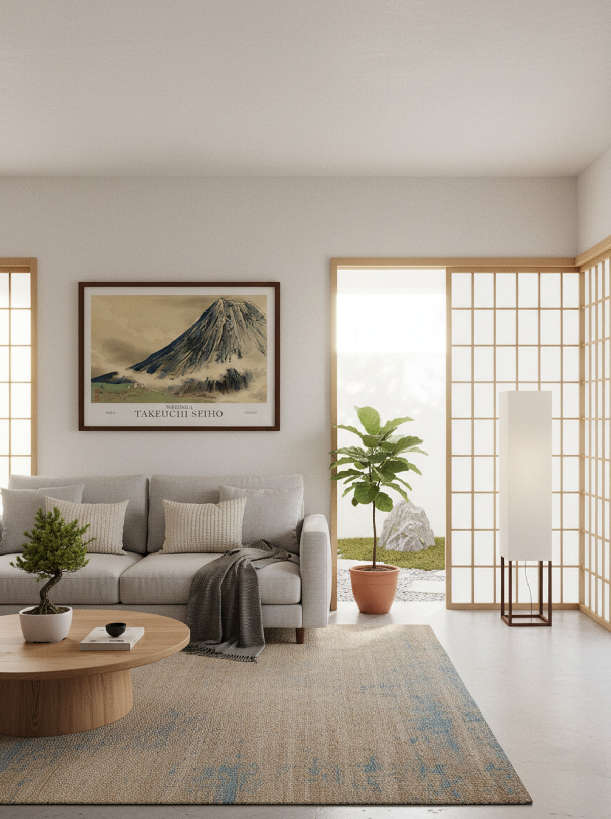 Seiho Twelve Fuji – The White Robes Climbing Mt. Fuji (Meiji Era Woodblock Print) - Lifestyle