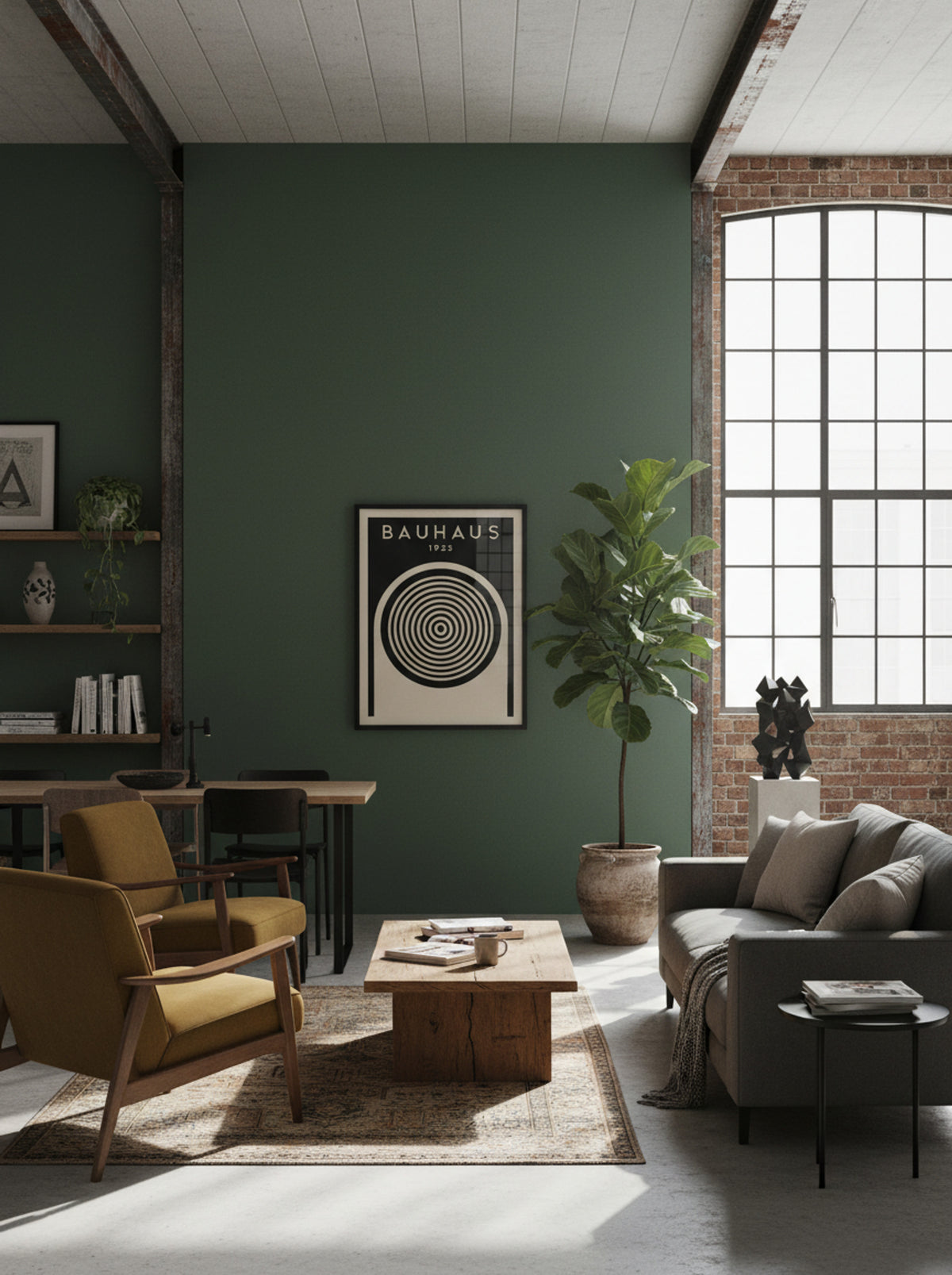 Bauhaus 1923 Concentric Circles – Monochrome - Lifestyle