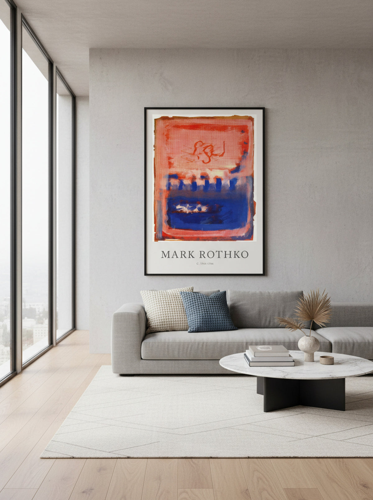Untitled (Red and Blue Composition) - Mark Rothko - Lifestyle