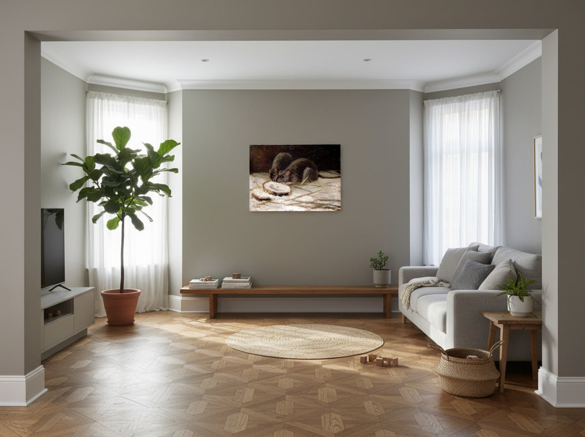 Two Rats Eating - Fine Art Print - Lifestyle