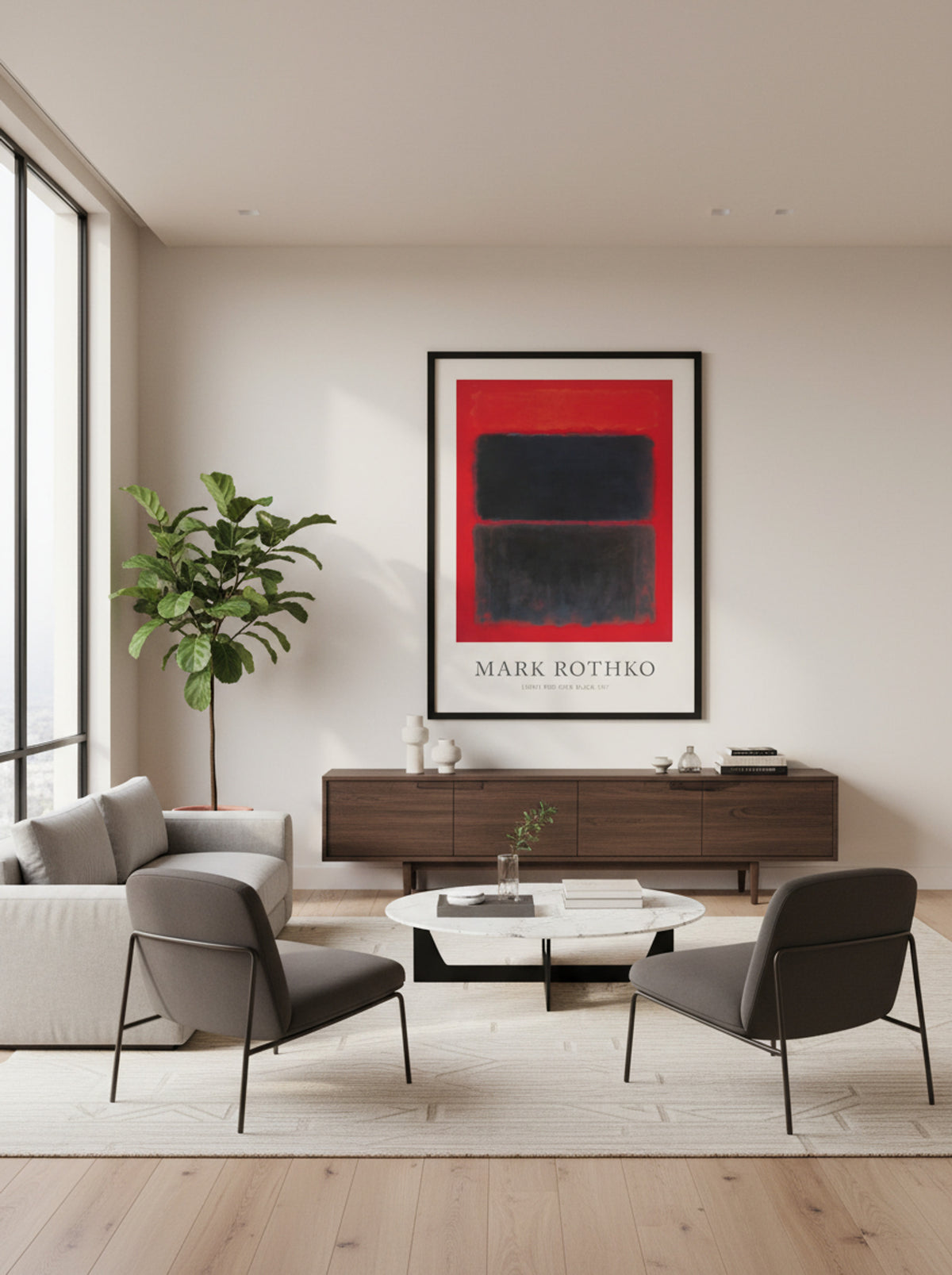 Light Red Over Black - Mark Rothko - Lifestyle