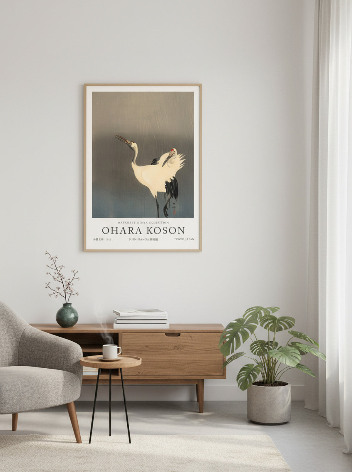 Two White Cranes - Ohara Koson - Lifestyle