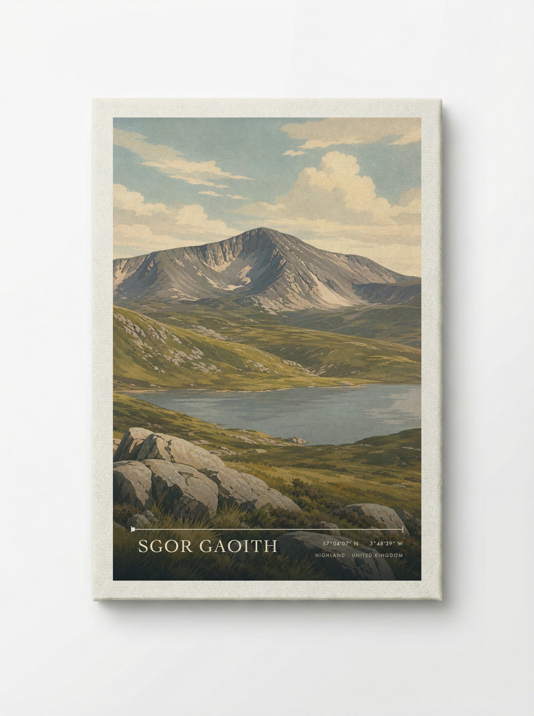Sgor Gaoith Highland United Kingdom Travel Poster - Canvas