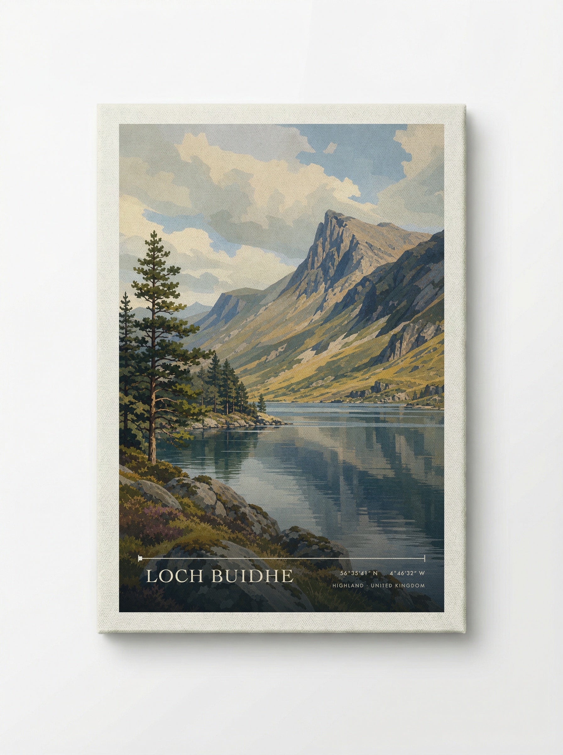 Loch Buidhe Highland United Kingdom Travel Poster - Canvas