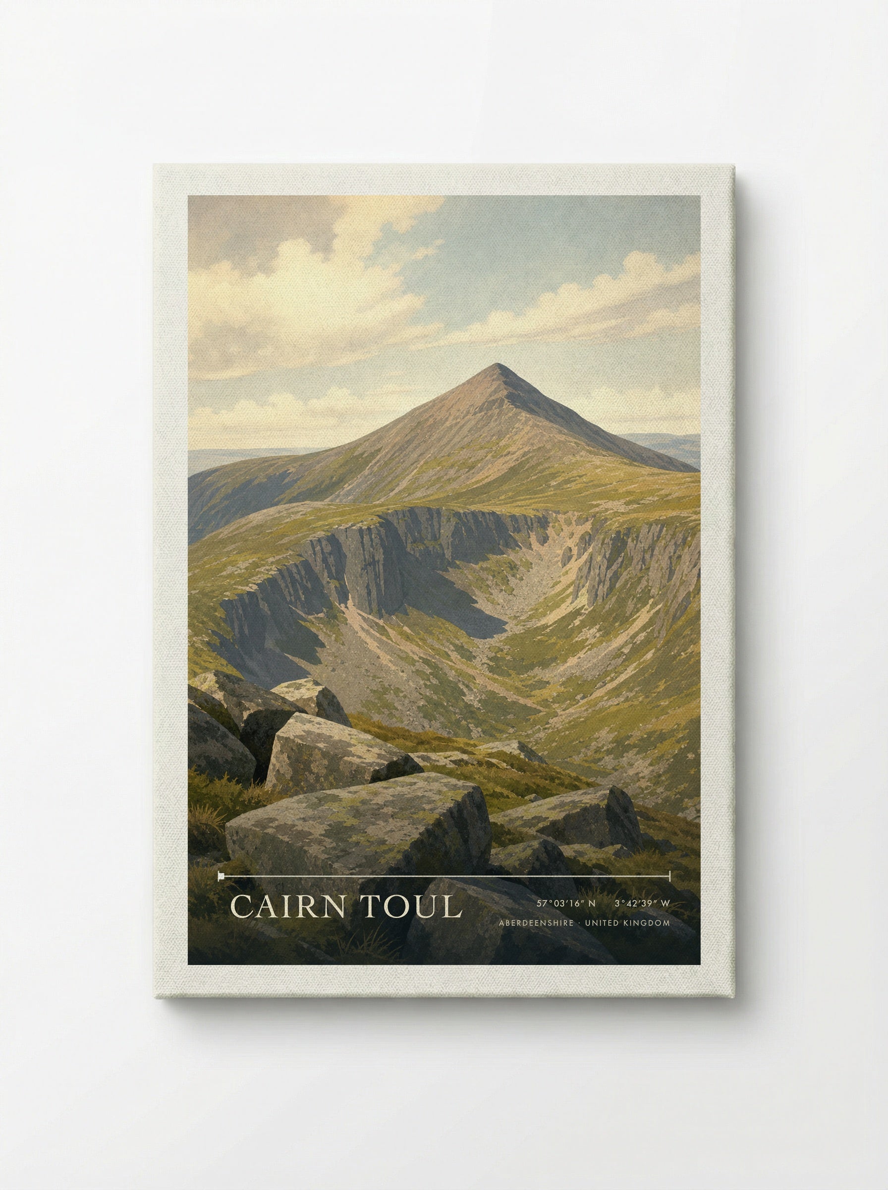 Cairn Toul Aberdeenshire United Kingdom Travel Poster - Canvas