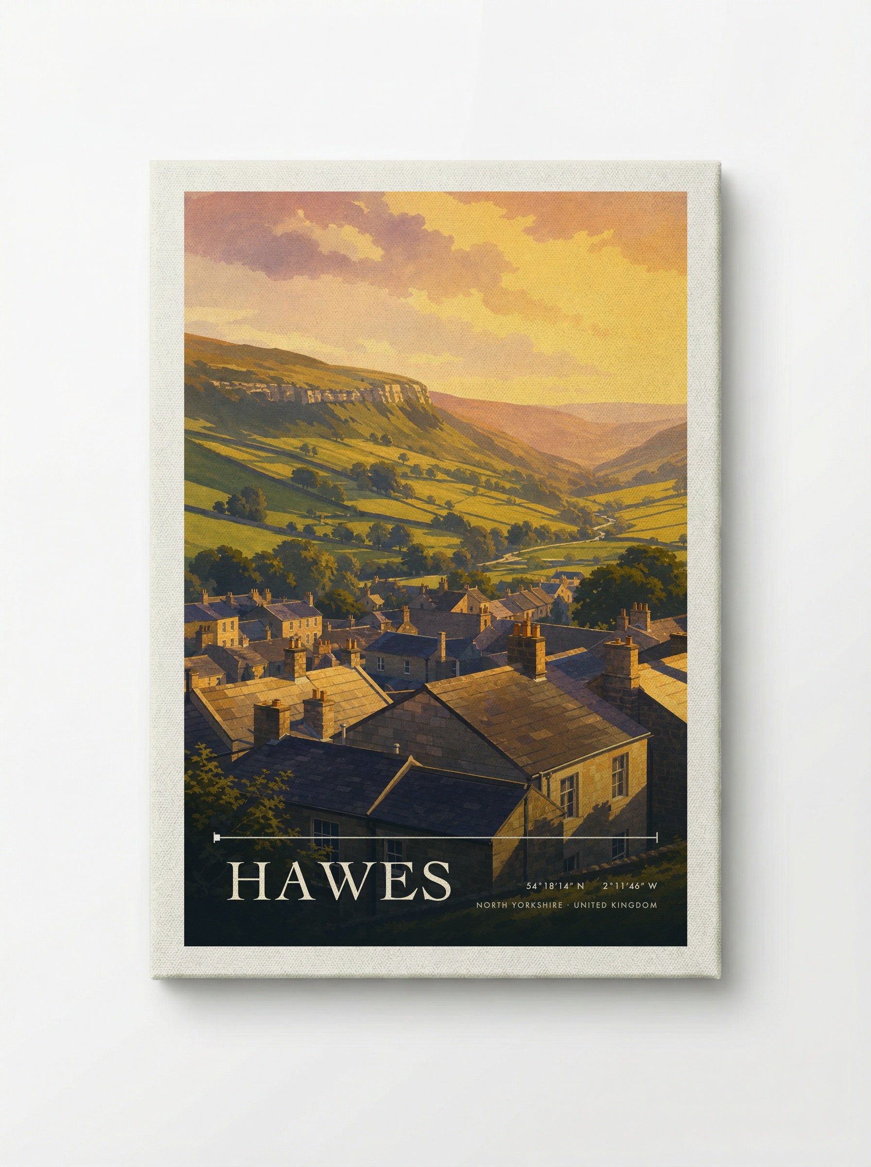 Hawes North Yorkshire United Kingdom Travel Poster - Canvas
