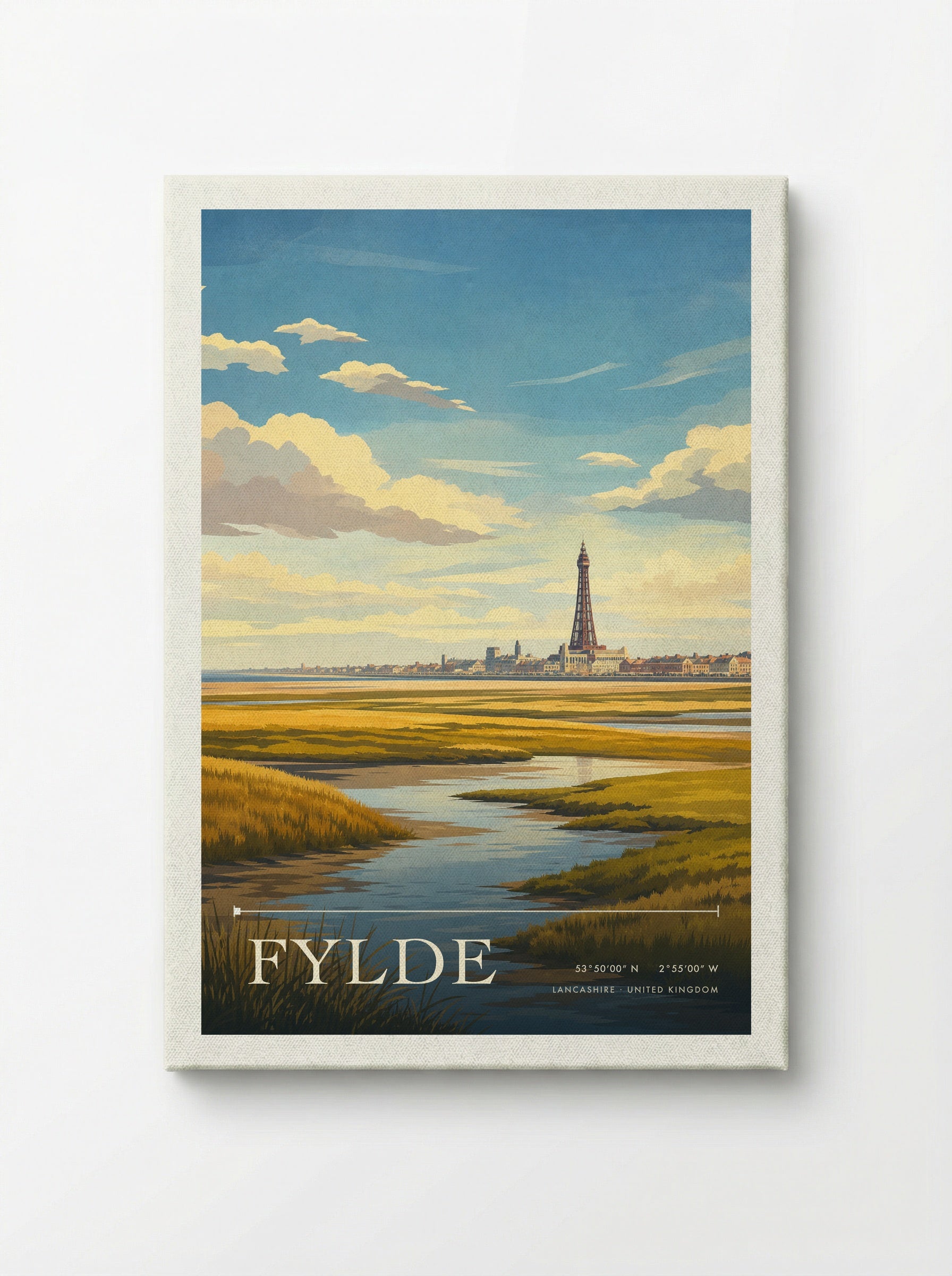 Fylde Lancashire United Kingdom Travel Poster - Canvas