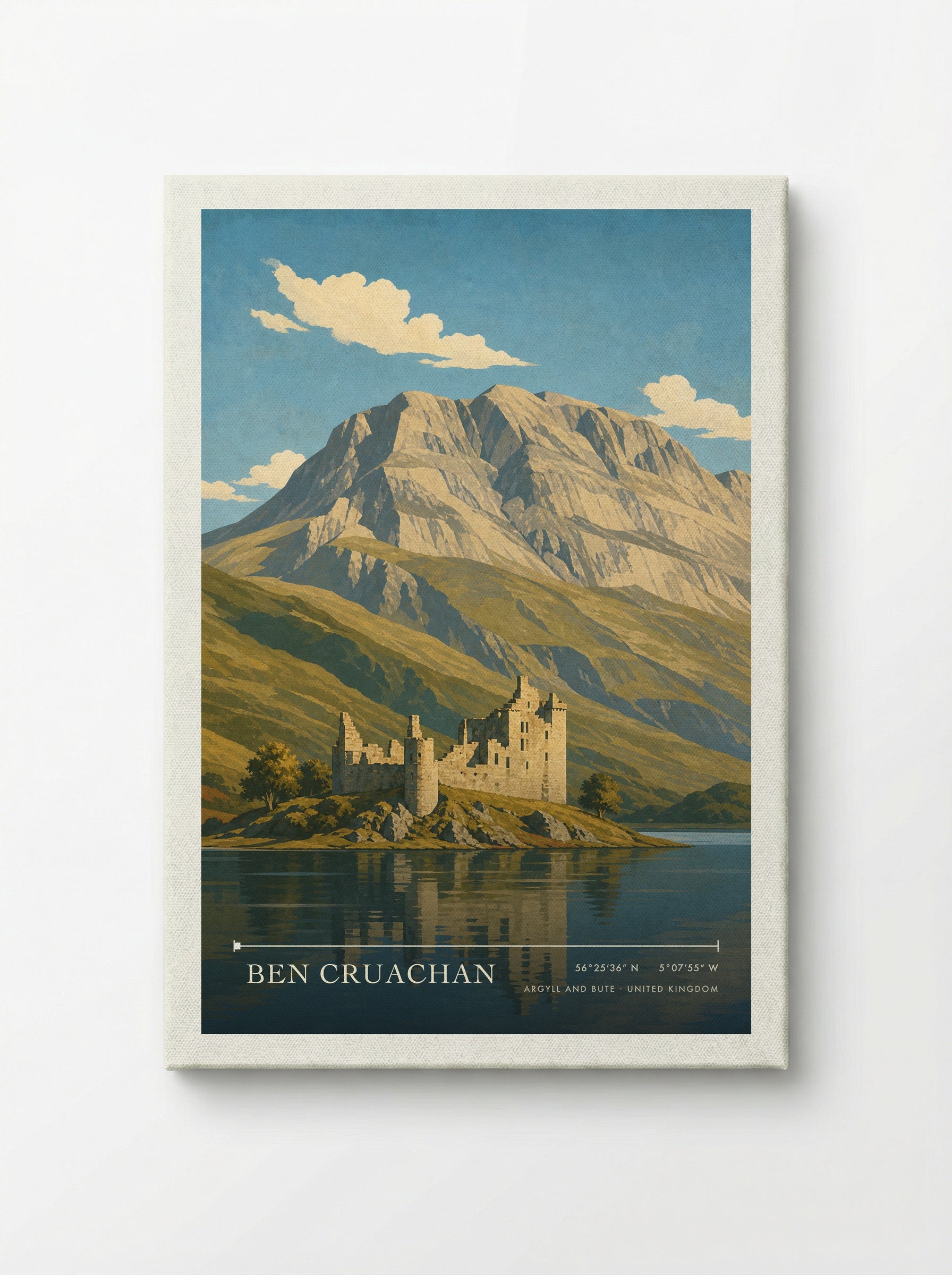 Ben Cruachan Argyll and Bute United Kingdom Travel Poster - Canvas