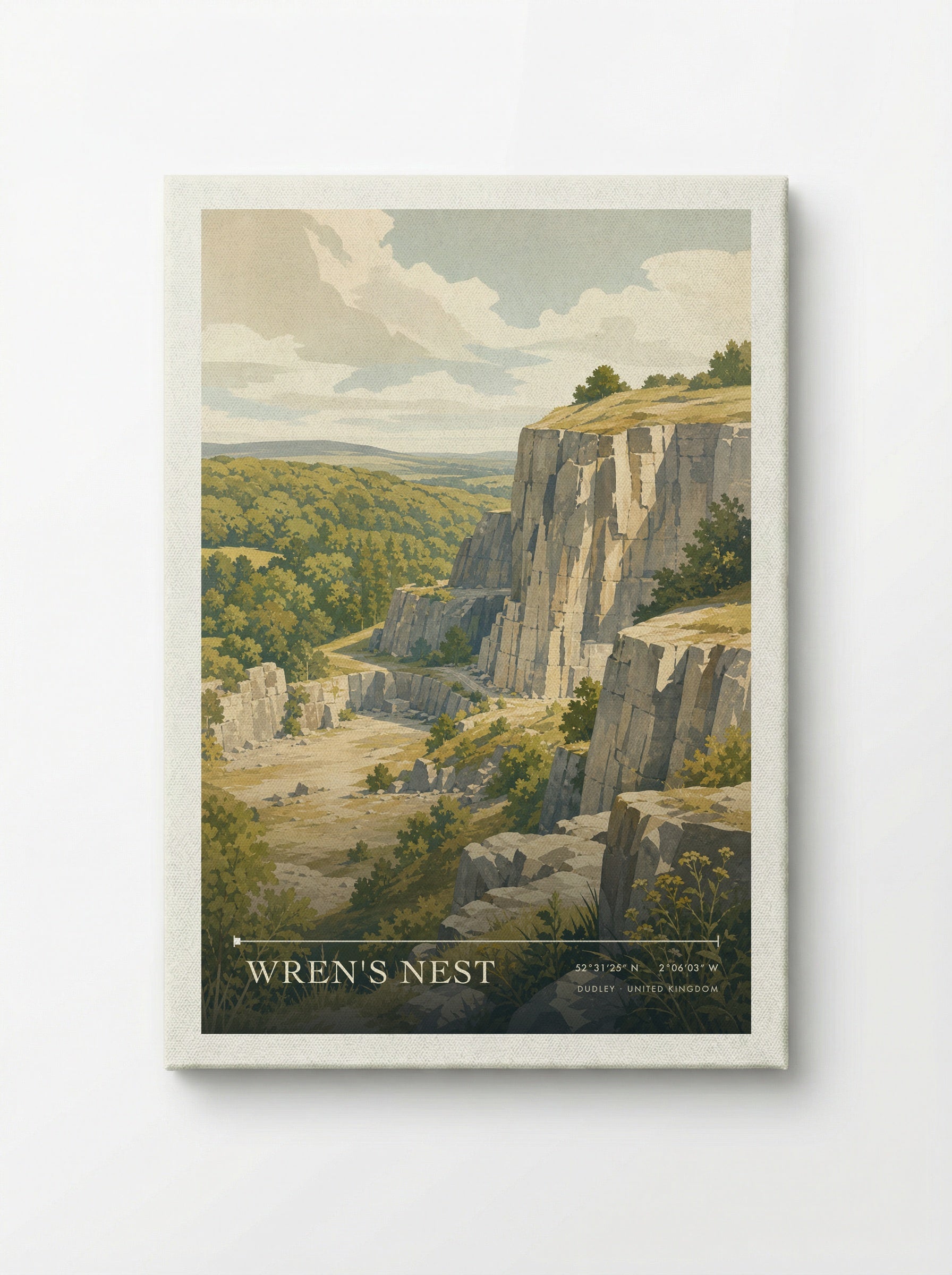 Wren's Nest Dudley United Kingdom Travel Poster - Canvas