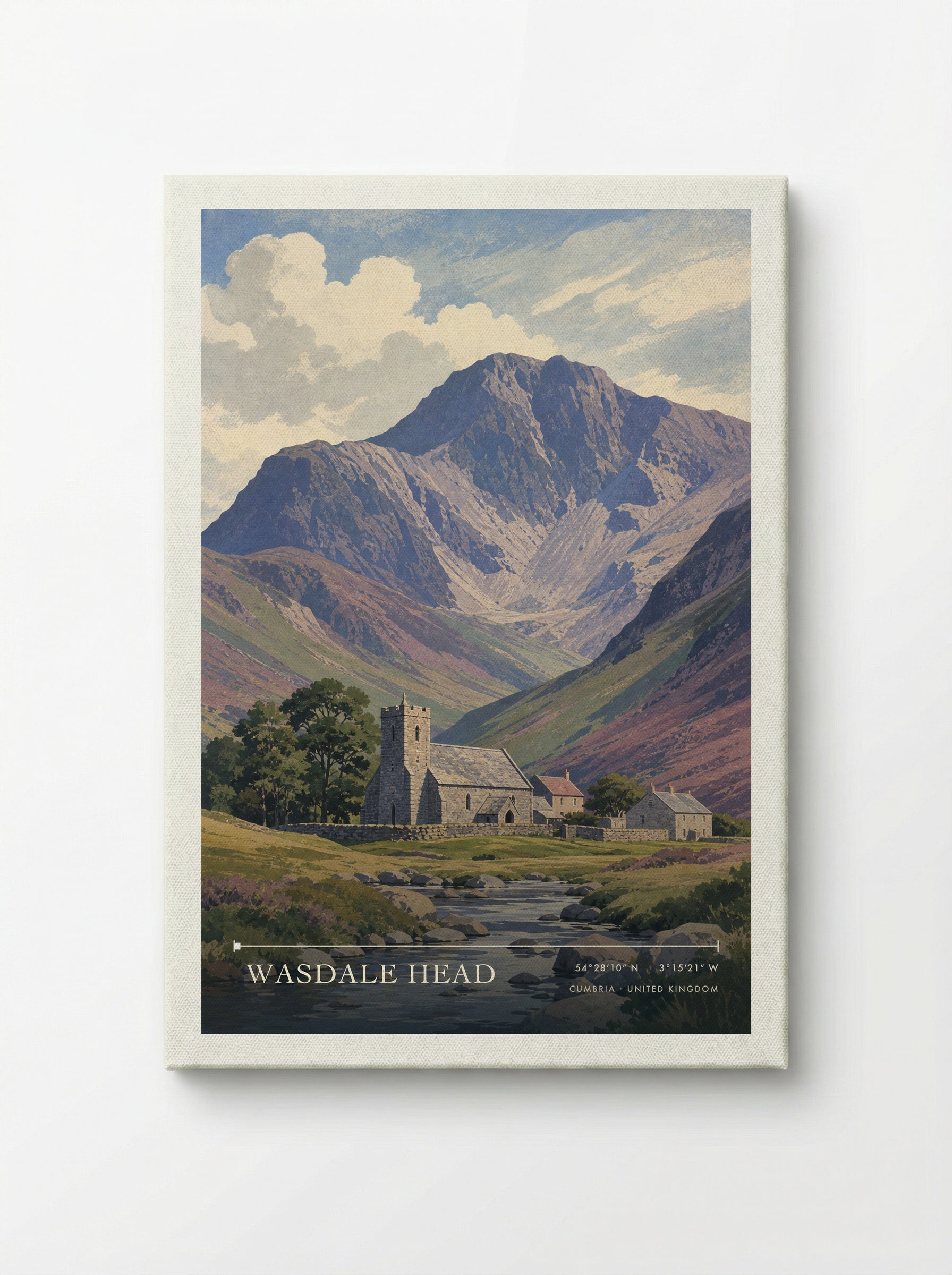 Wasdale Head Cumbria United Kingdom Travel Poster - Canvas