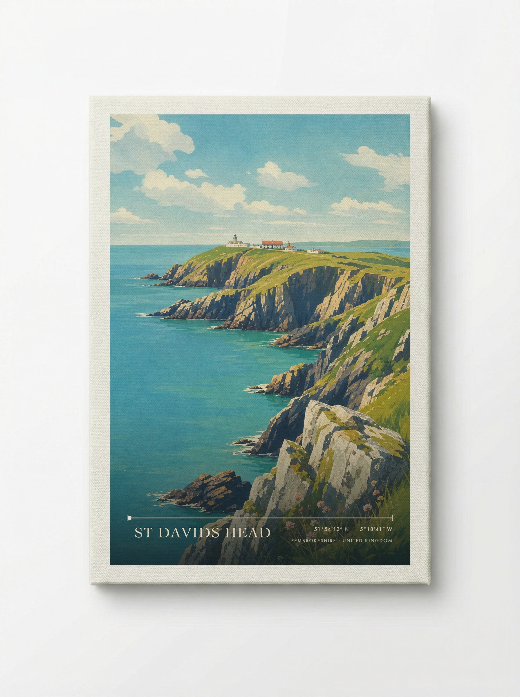 St Davids Head Pembrokeshire United Kingdom Travel Poster - Canvas