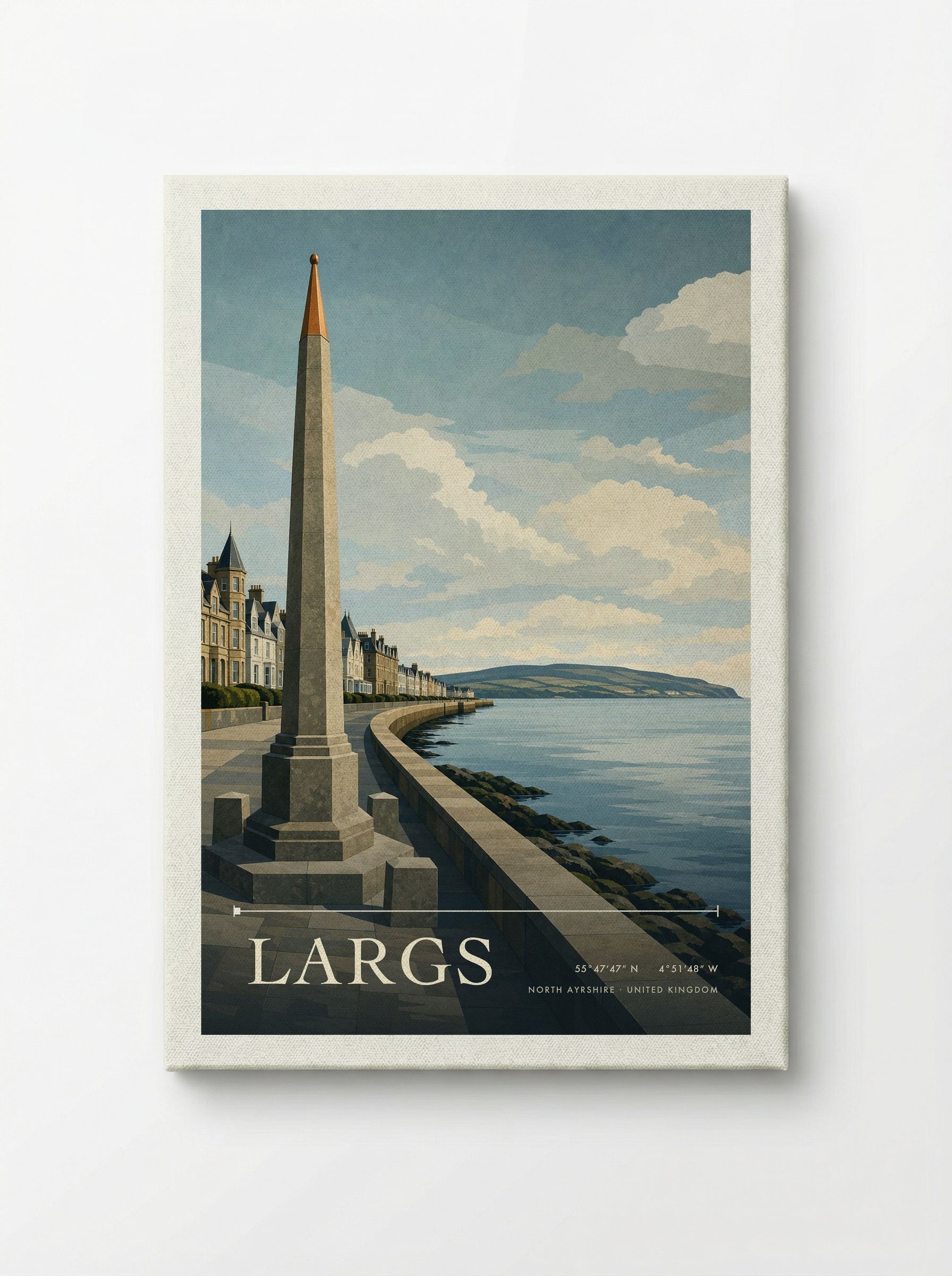 Largs North Ayrshire United Kingdom Travel Poster - Canvas