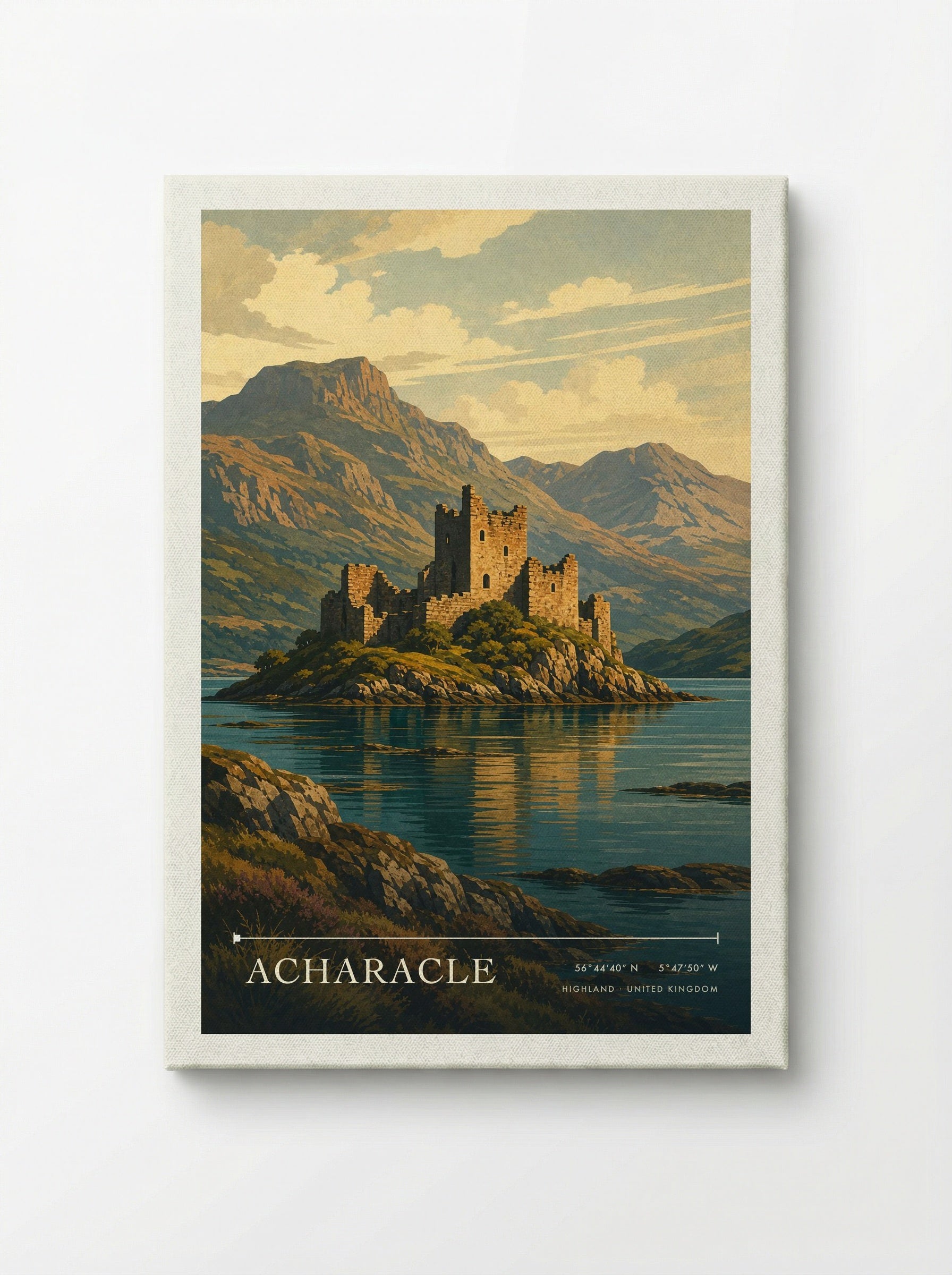 Acharacle Highland United Kingdom Travel Poster - Canvas