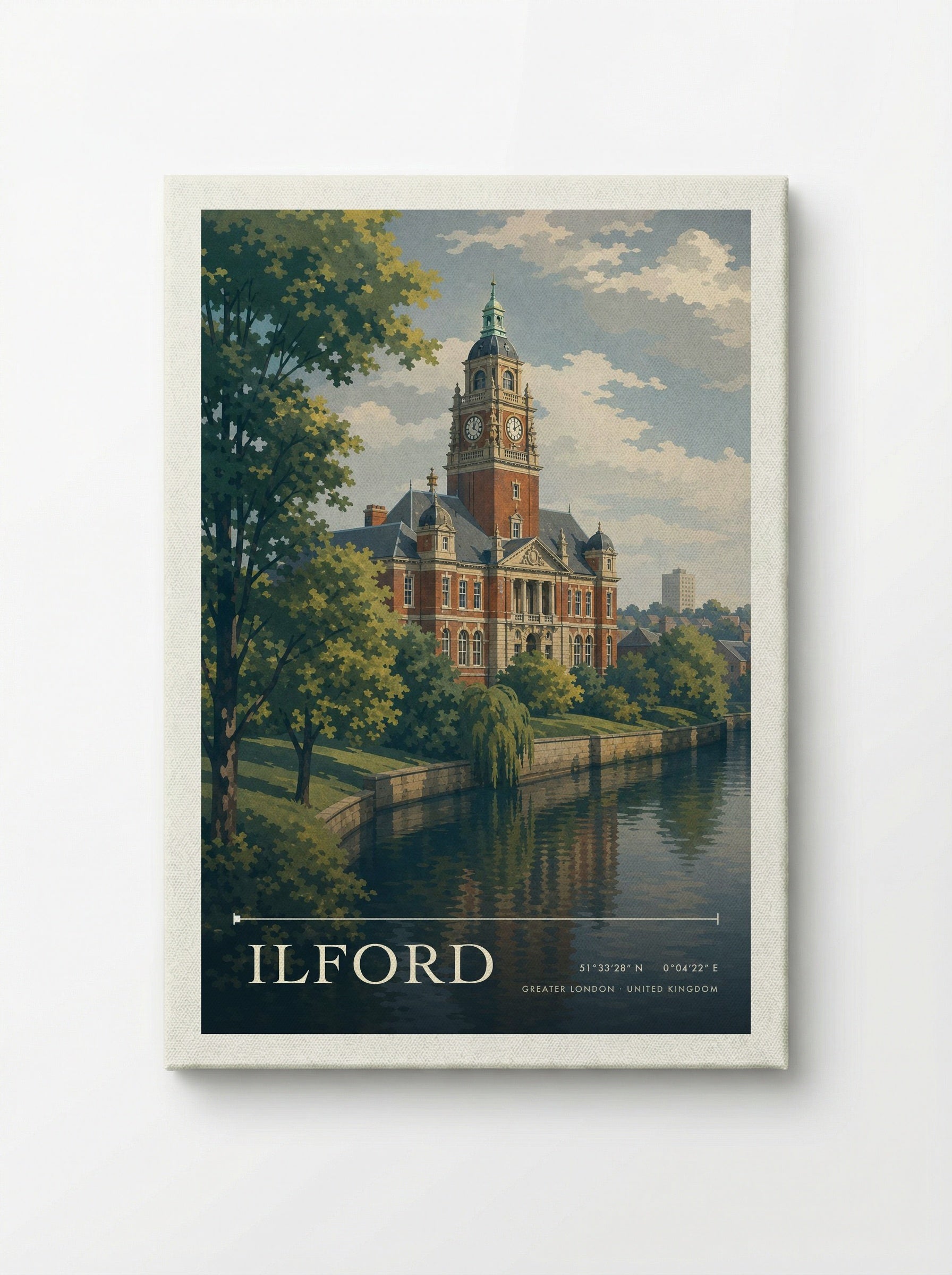 Ilford Greater London United Kingdom Travel Poster - Canvas