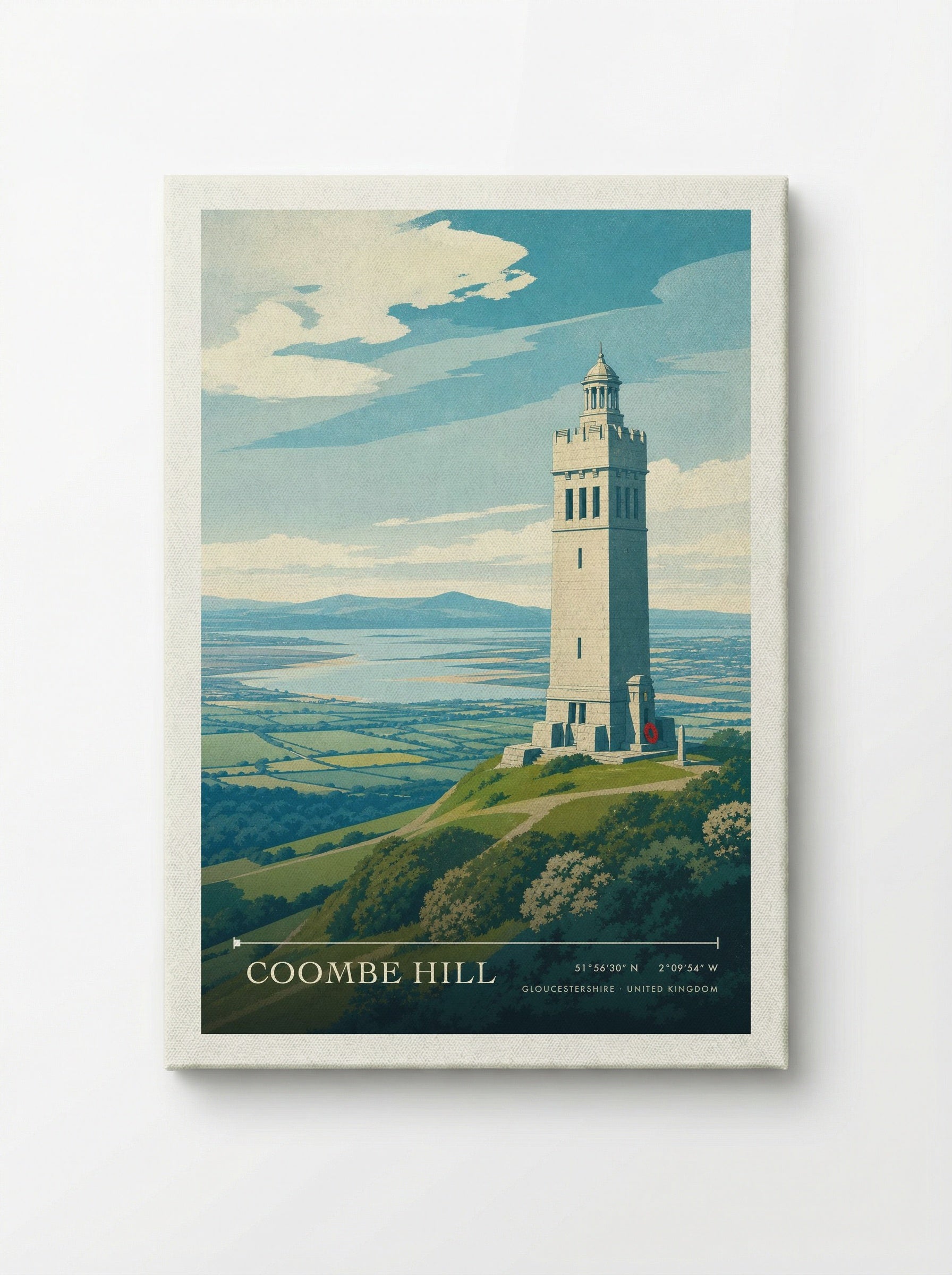 Coombe Hill Gloucestershire United Kingdom Travel Poster - Canvas